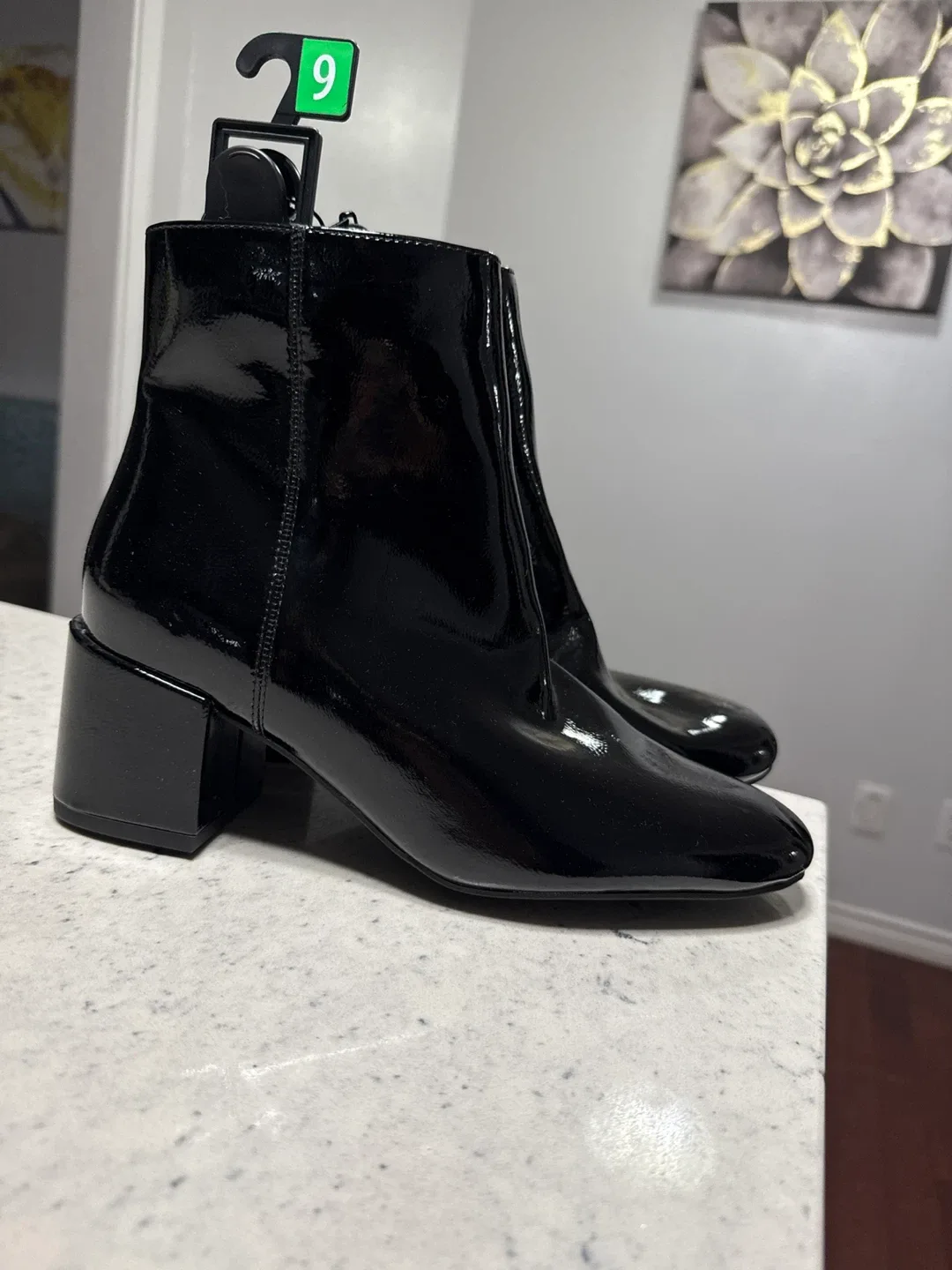 Time and Tru Black Patent Ankle Boots - Size7, 8, 9 thumbnail