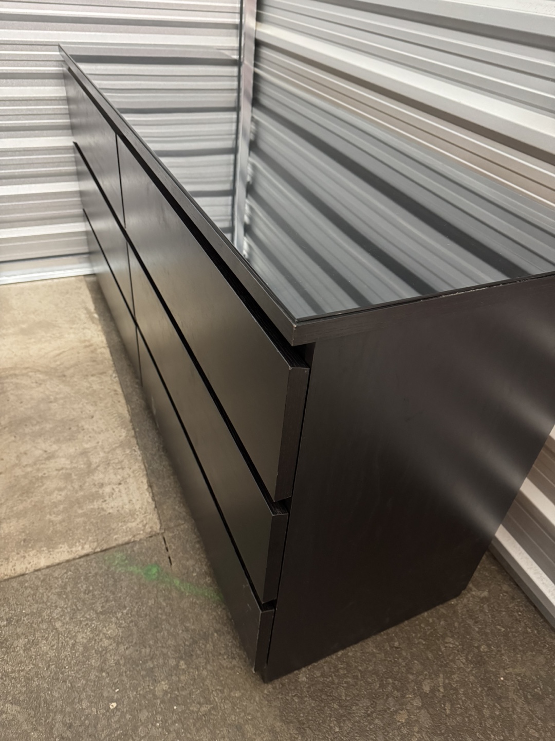 Black Dresser with Glass Top - photo 2