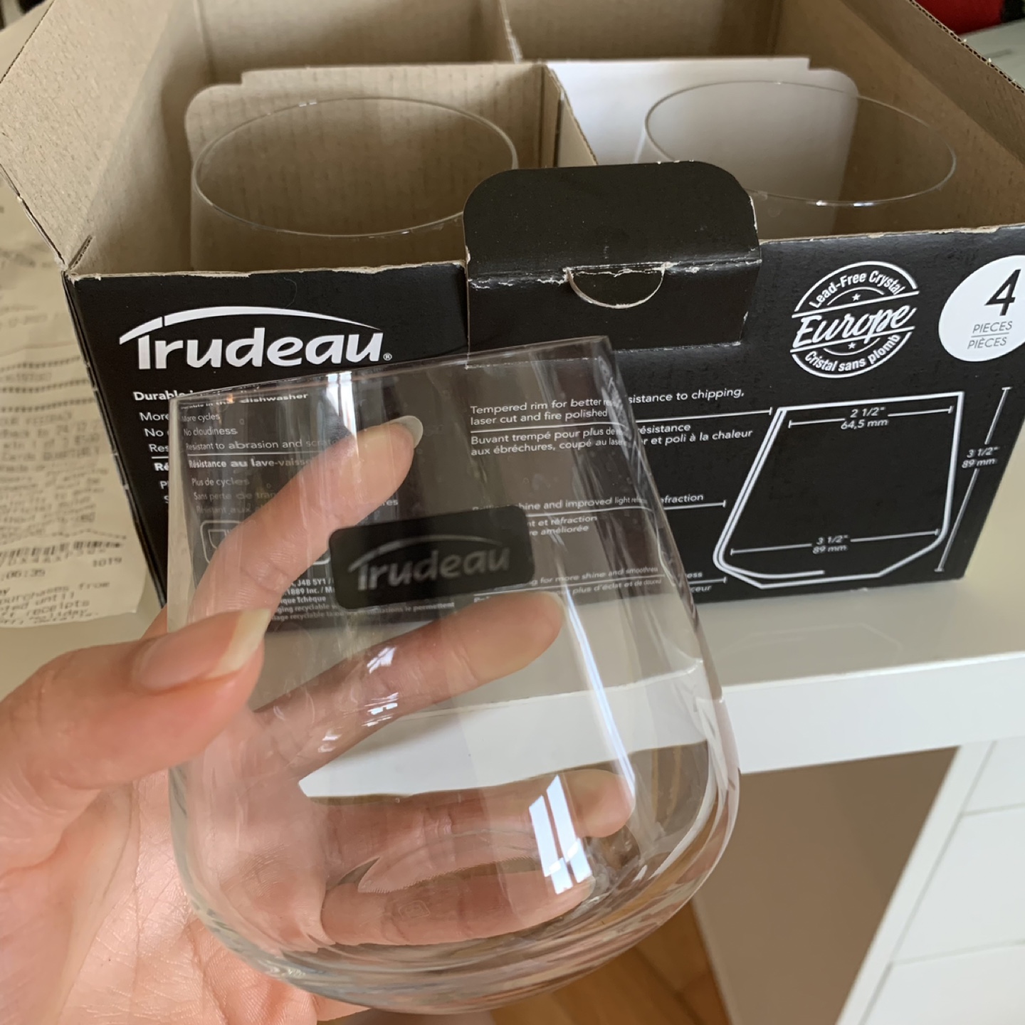 New Trudeau Stemless Wine Glasses (Set of 4)