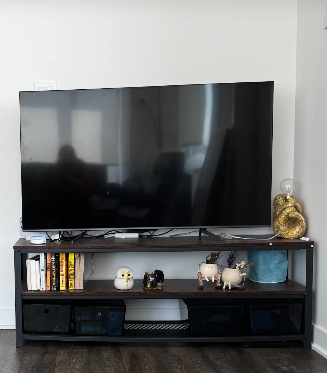 Rustic Brown TV Stand, 55 inch thumbnail