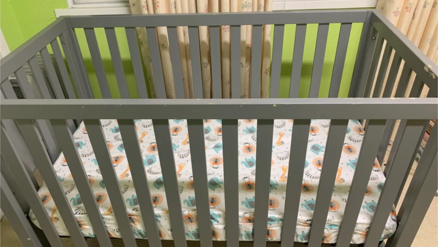 Grey Baby Crib image indicator(2)