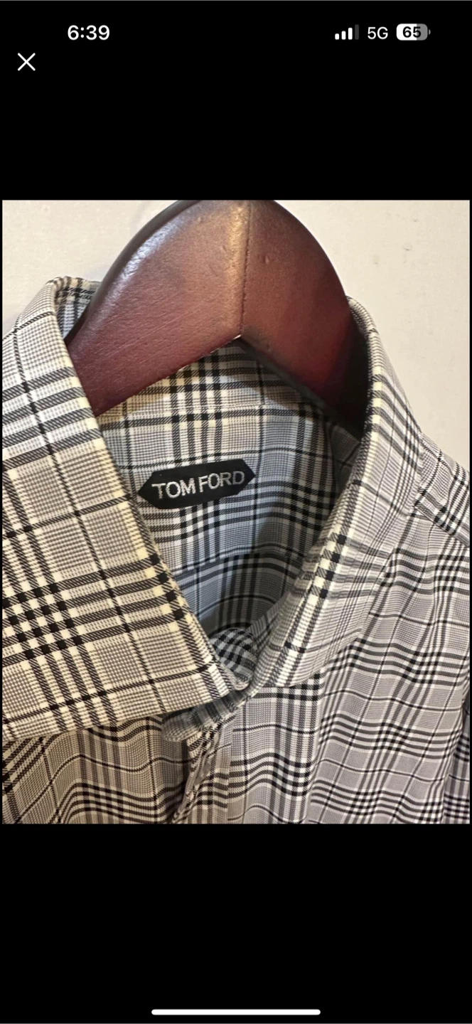 Tom Ford Plaid Dress Shirt - Size 44/17.5 - photo 3