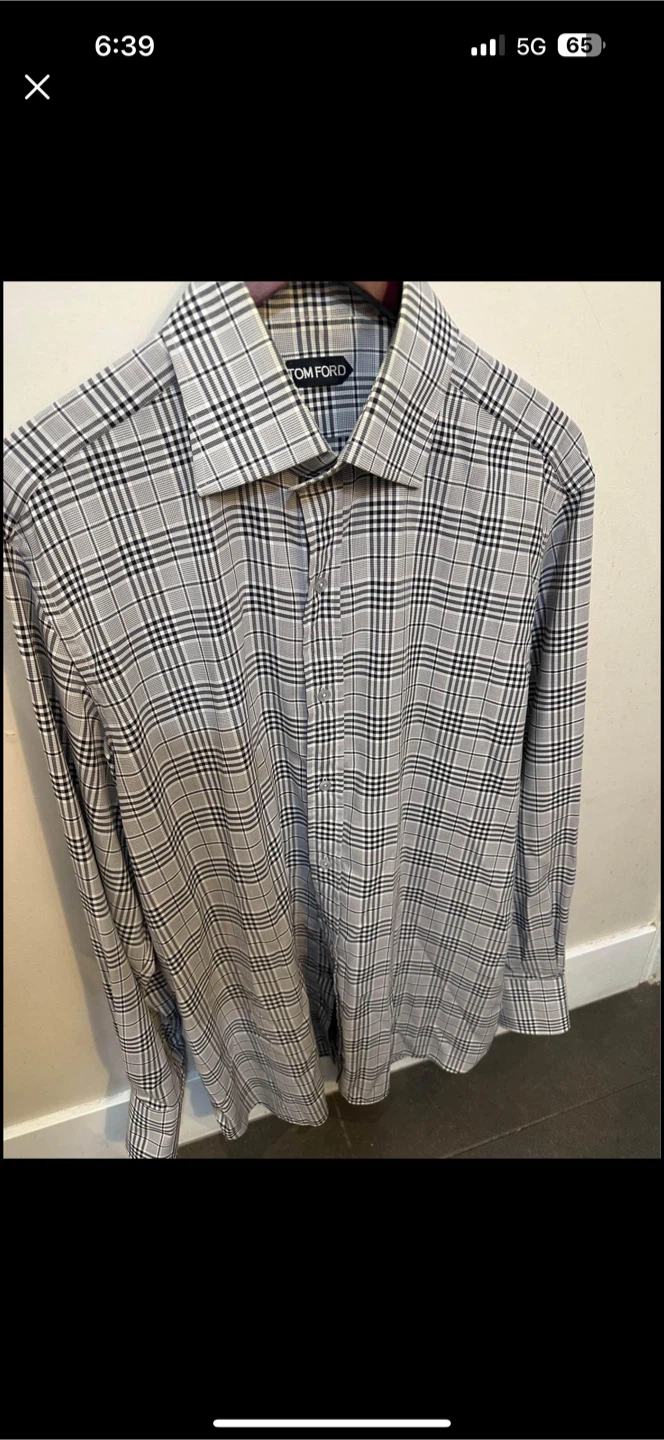 Tom Ford Plaid Dress Shirt - Size 44/17.5