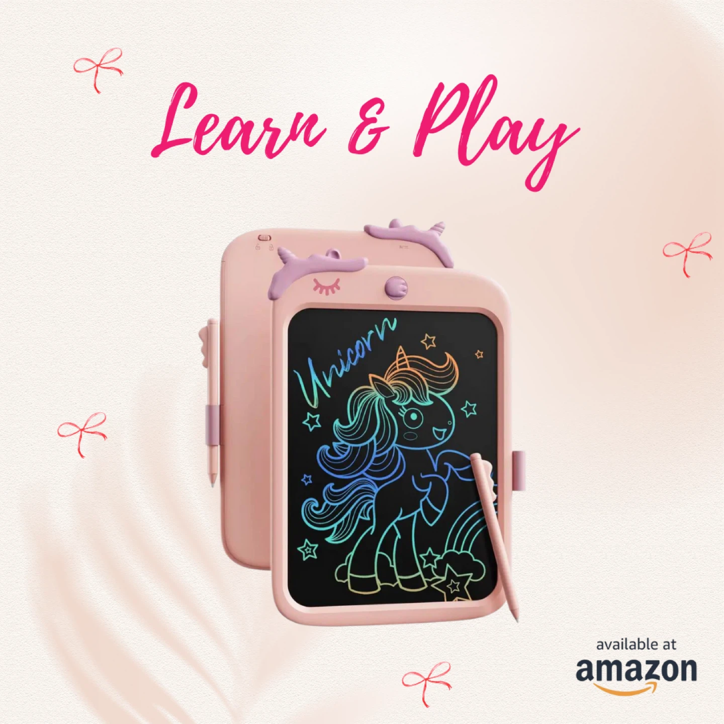 Learn & Play Smart Doodles Unicorn LCD Writing Tablet - photo 5