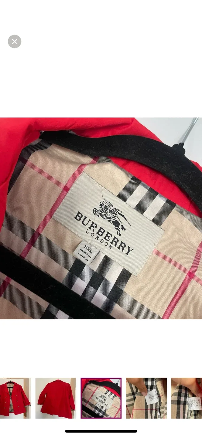 Burberry London Children’s Red Jacket, Size XXL image indicator(3)