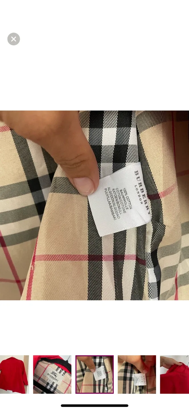 Burberry London Children’s Red Jacket, Size XXL image indicator(4)