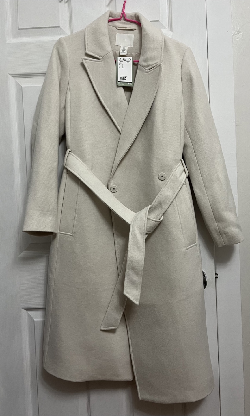 H&M Beige Belted Coat