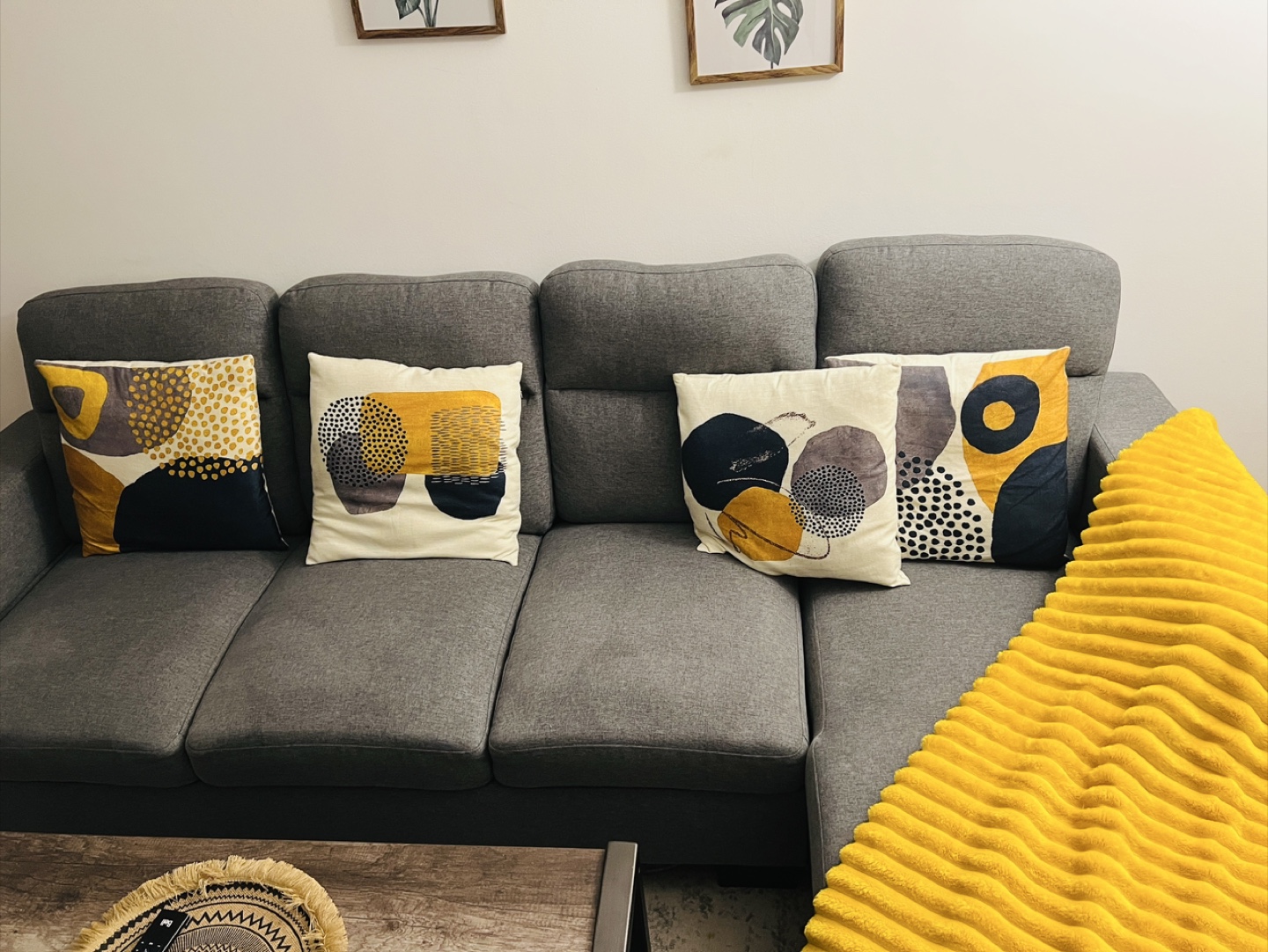Grey Sectional Sofa with Storage (less than an year old)