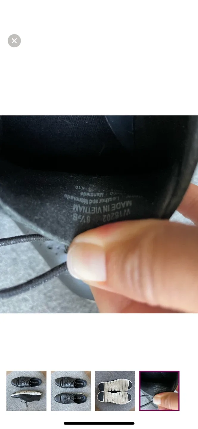 Cole Haan Zerogrand Wingtip Oxford Black Size 8.5 image indicator(4)