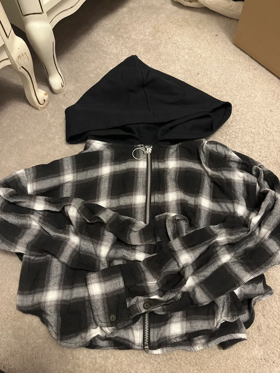 Flannel Zip Up Hoodie thumbnail