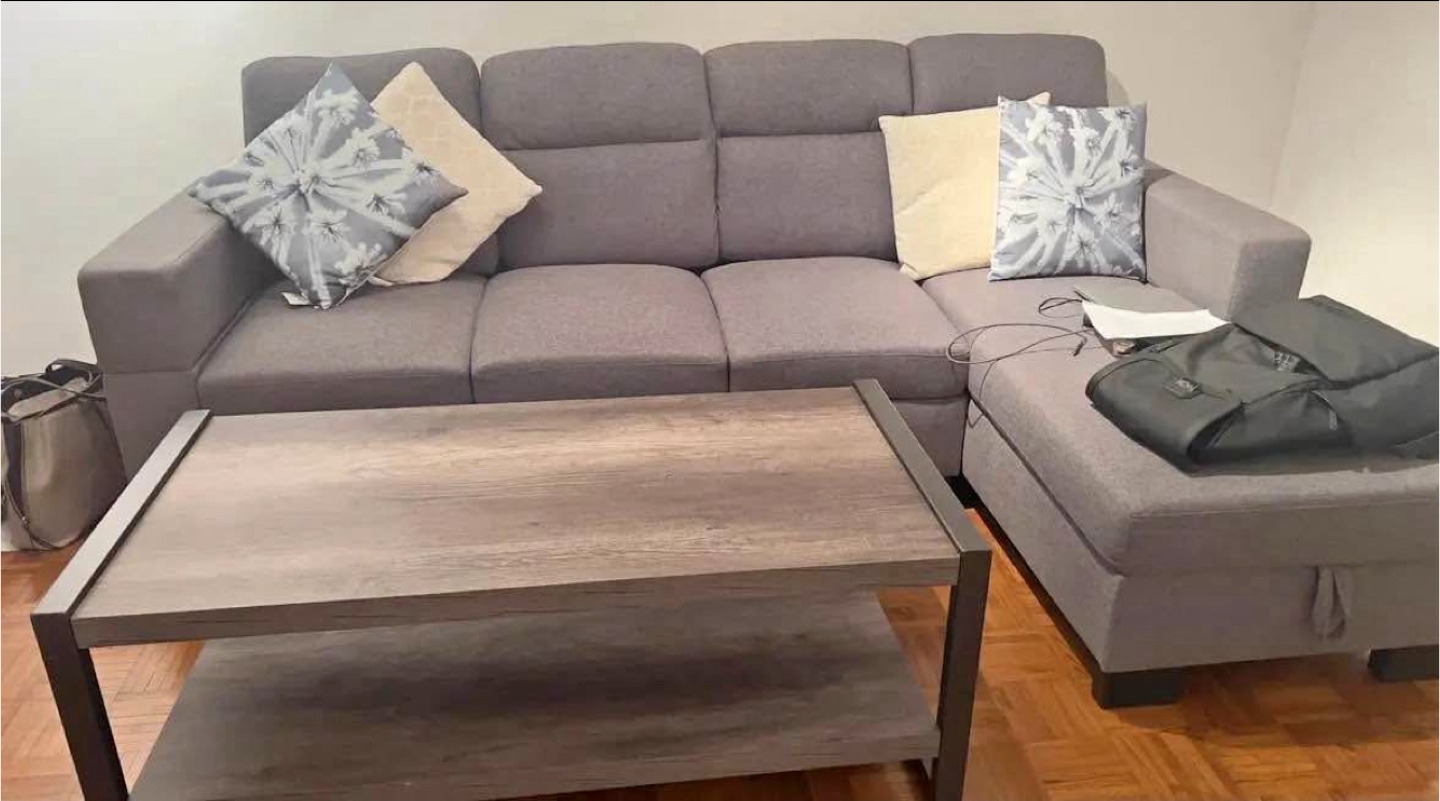 Grey Sectional Sofa with Storage (less than an year old) - photo 3