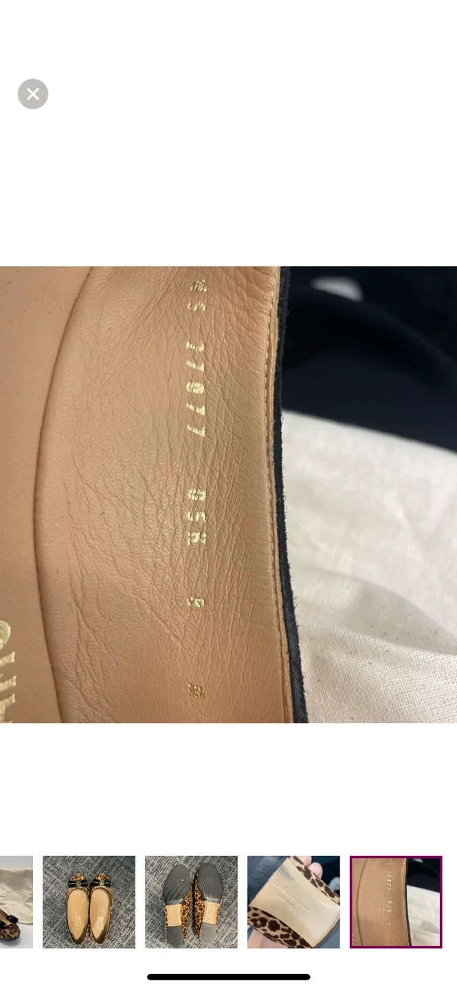 Salvatore Ferragamo Leopard Print Ballet Flats - Size 8 image indicator(5)