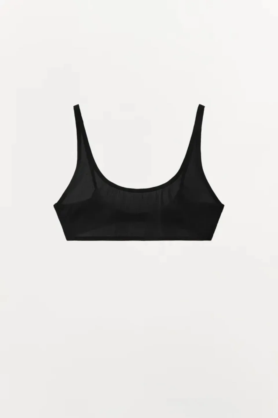 NEW Zara polyamide bralette black S