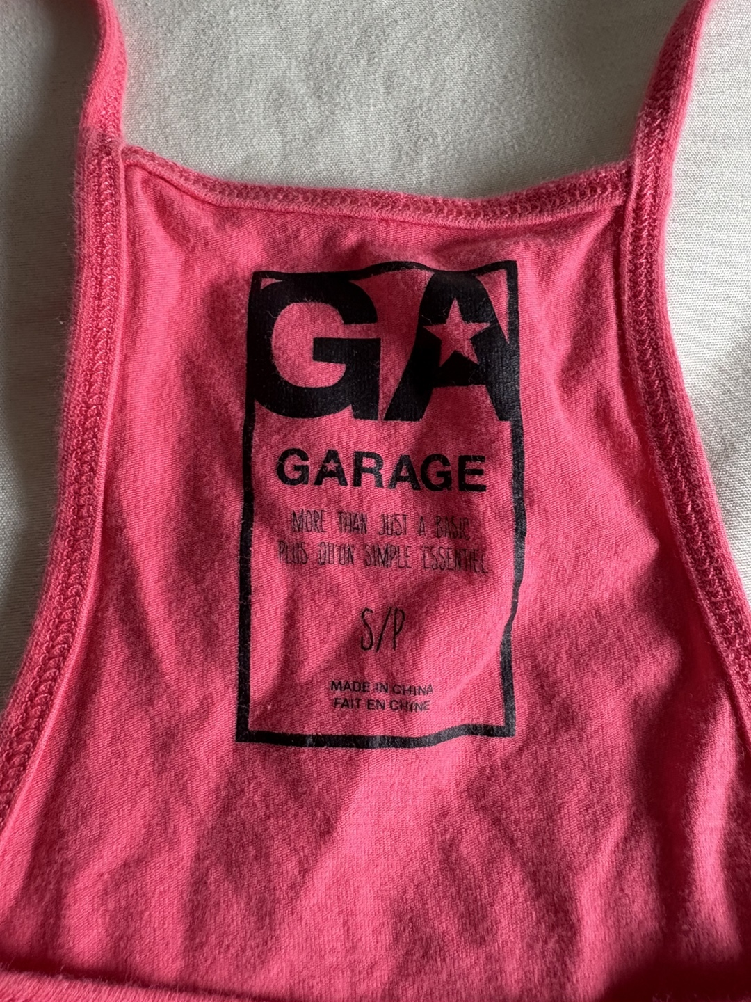 Garage Pink Tank Top - Size Small - photo 2