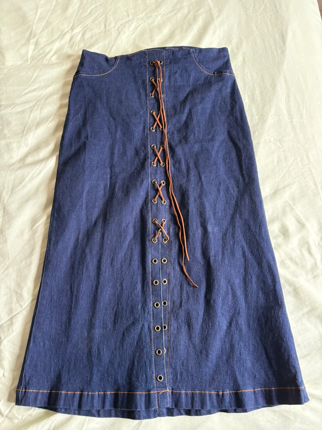 Shout Denim Skirt - Size Small thumbnail