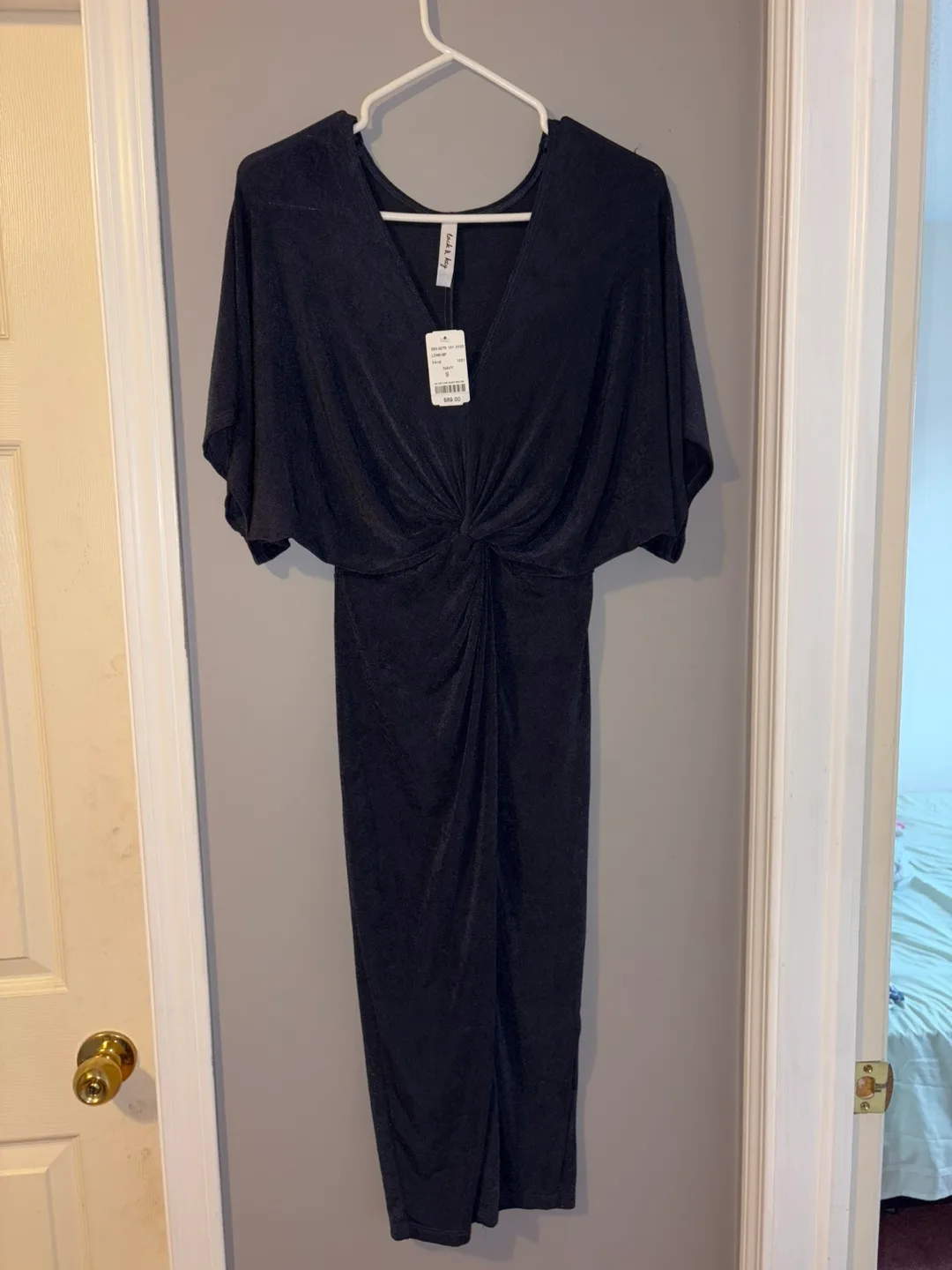 🆕 Lock & Key Navy Midi Dress - Size Small image indicator(2)