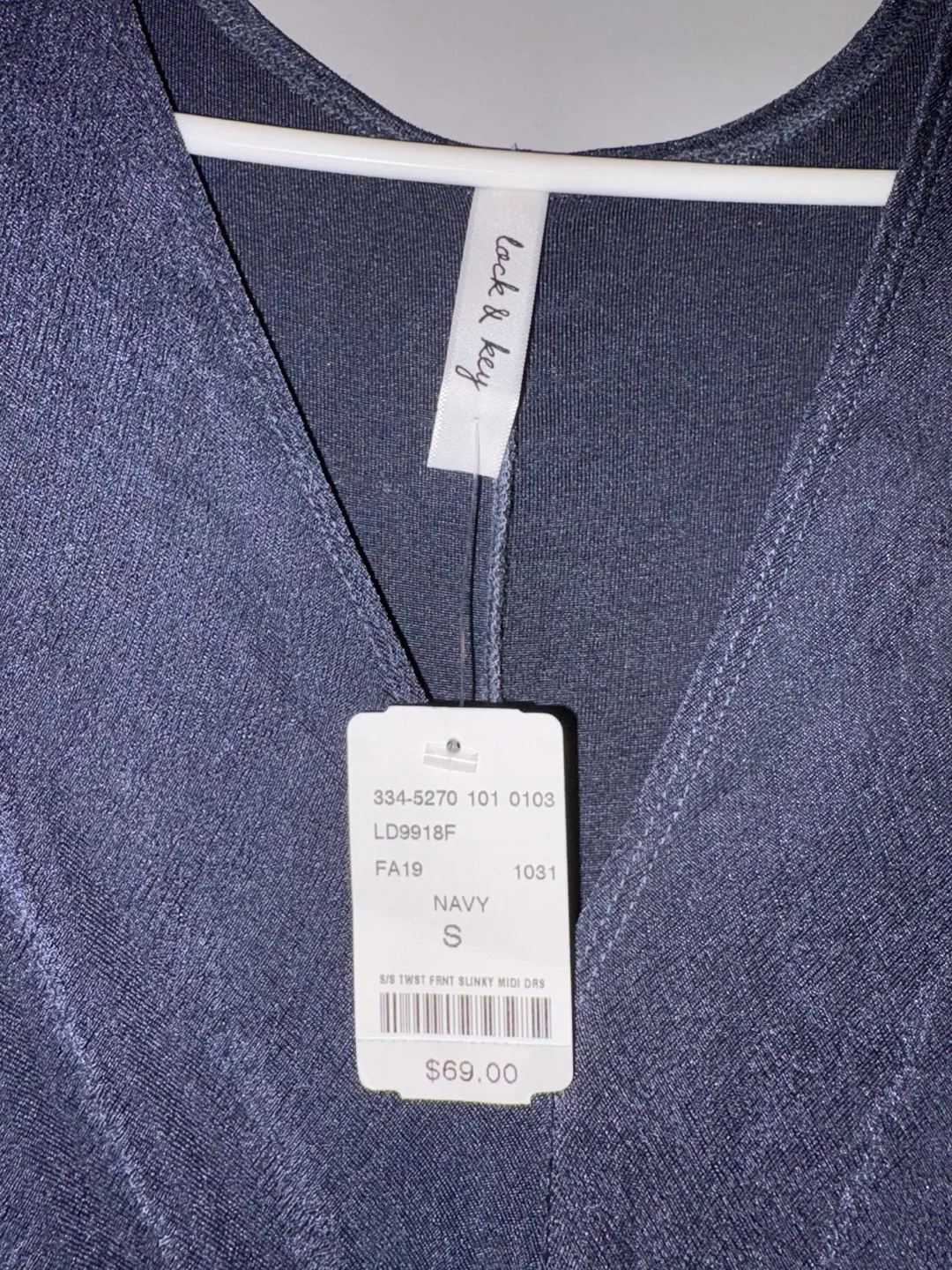 🆕 Lock & Key Navy Midi Dress - Size Small image indicator(4)