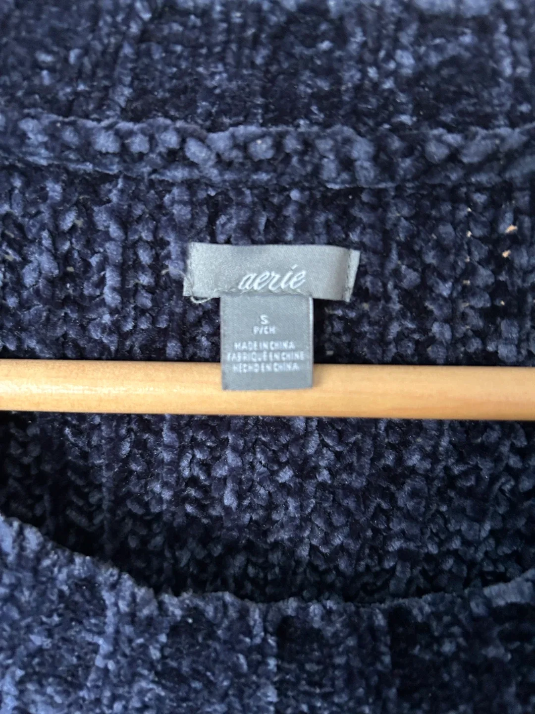Aerie Blue Chenille Sweater - Size S image indicator(2)