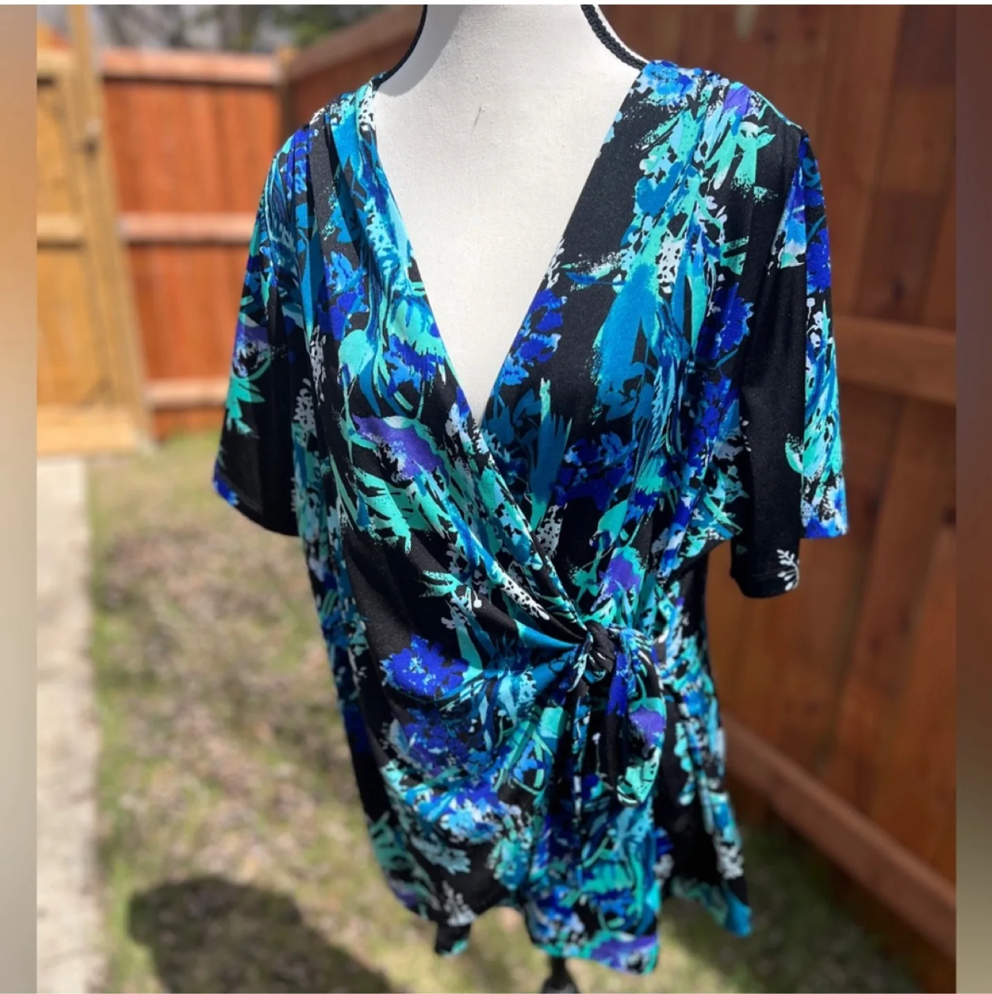 Laura Floral Wrap Top thumbnail