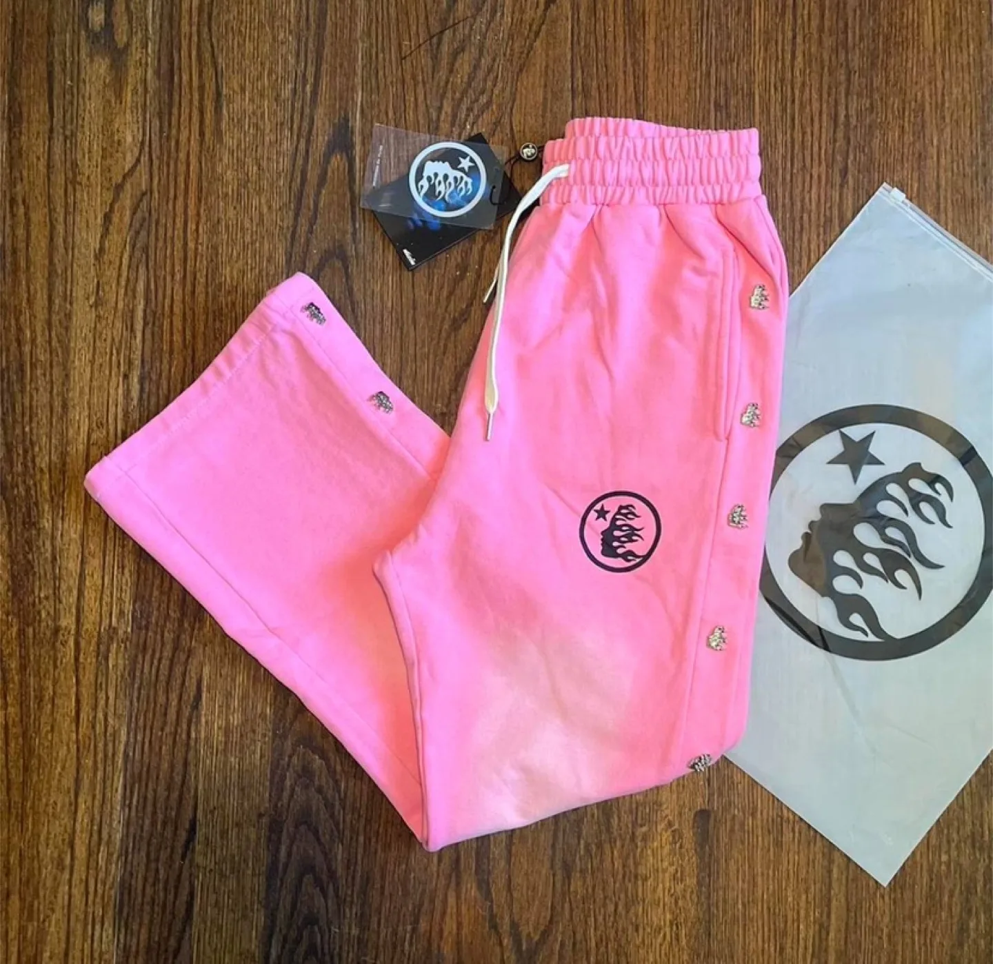 Hellstar Pink Snap Button Sweatpants - All Sizes image indicator(2)