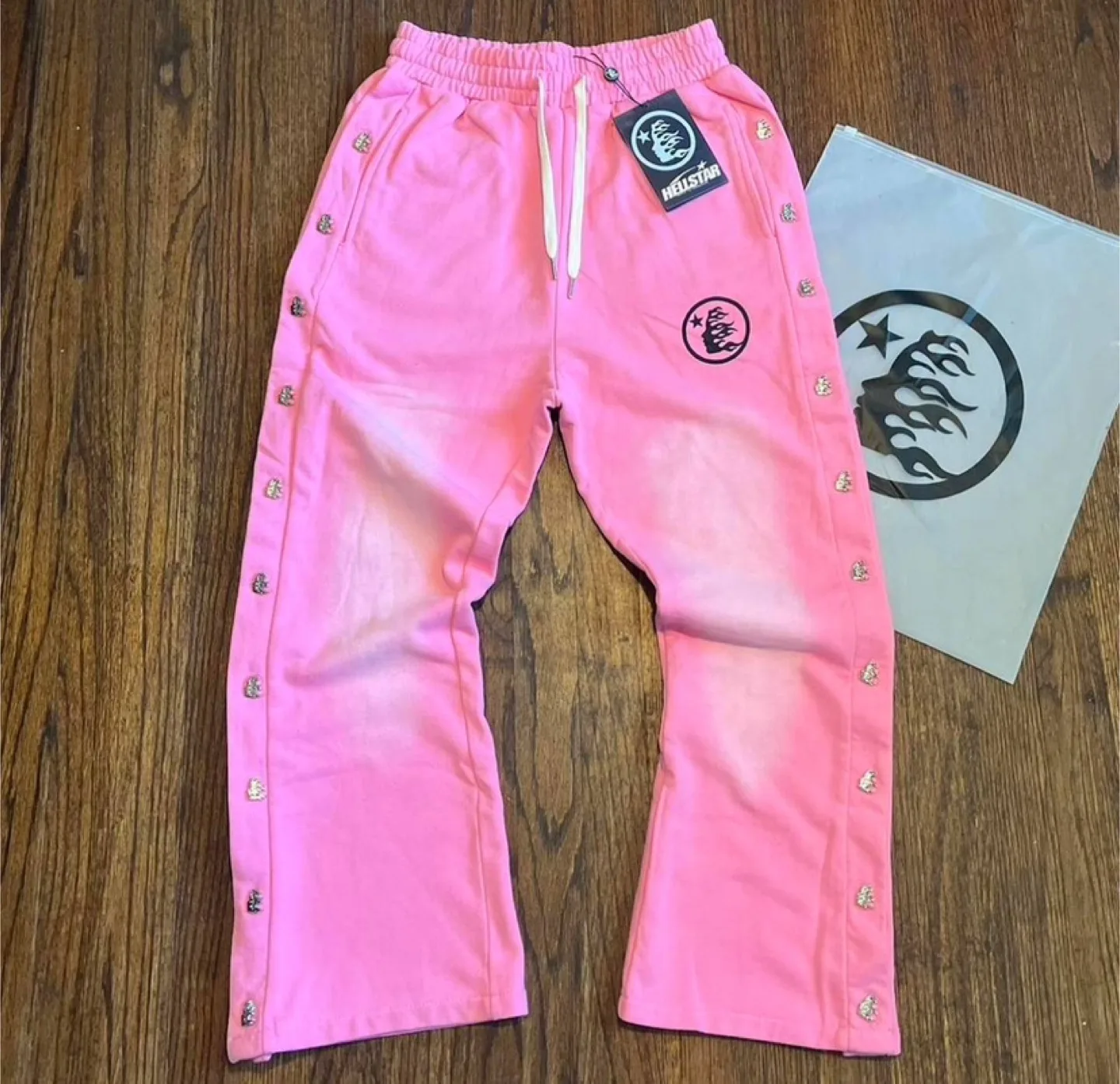 Hellstar Pink Snap Button Sweatpants - All Sizes thumbnail