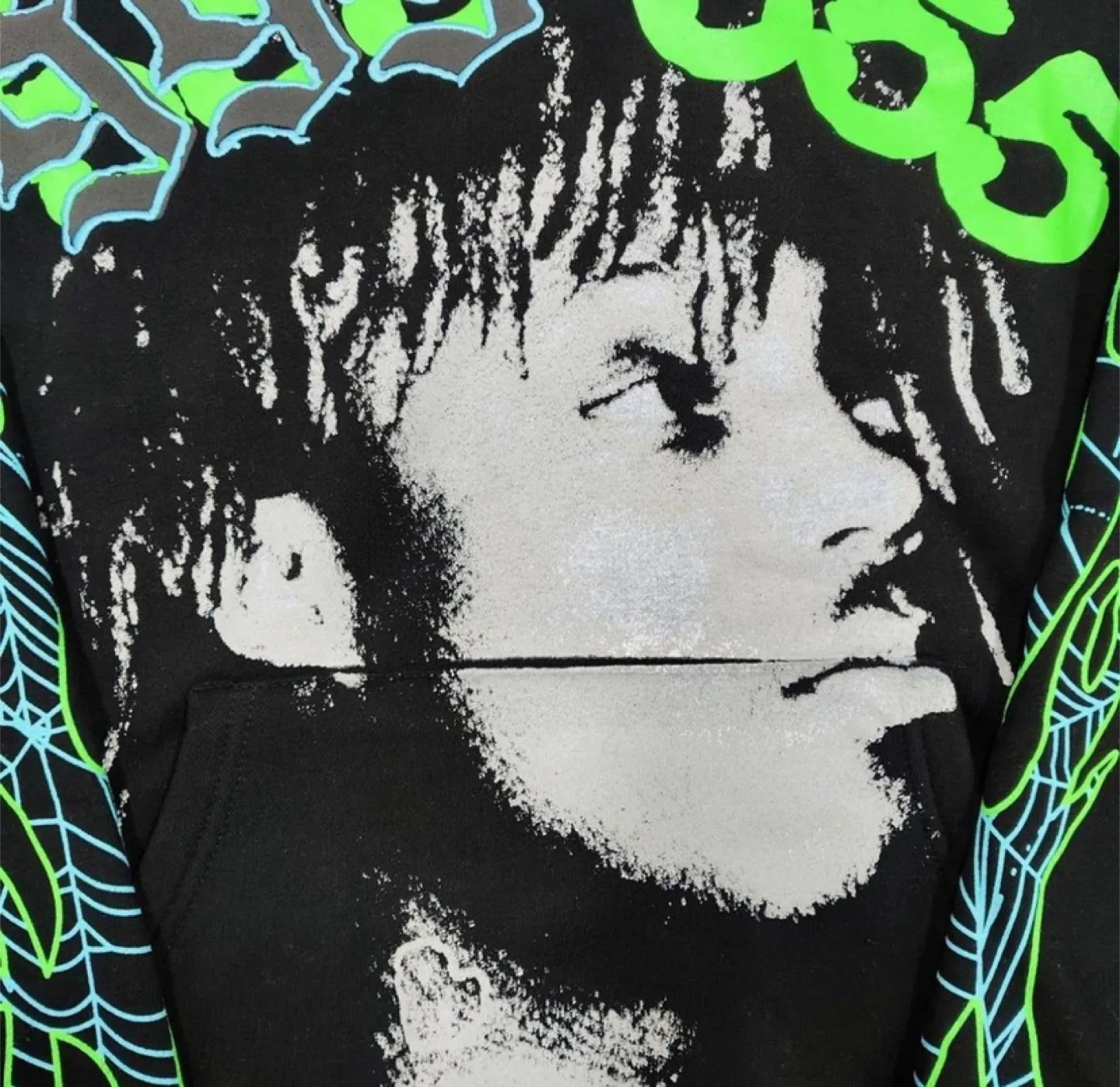 Juice WRLD x Sp5der 999 555 Black Hoodie – All Sizes image indicator(2)