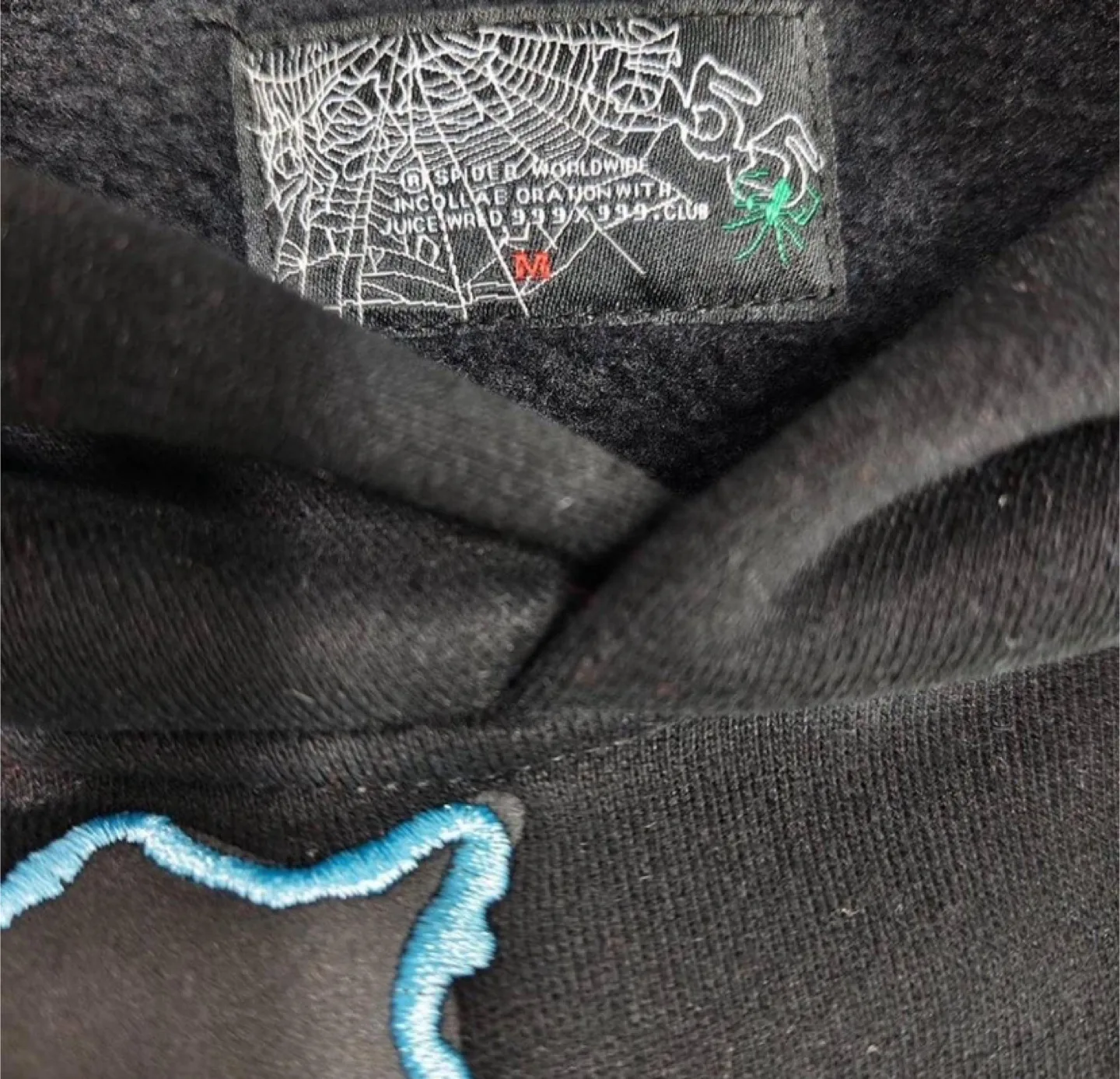 Juice WRLD x Sp5der 999 555 Black Hoodie – All Sizes image indicator(4)