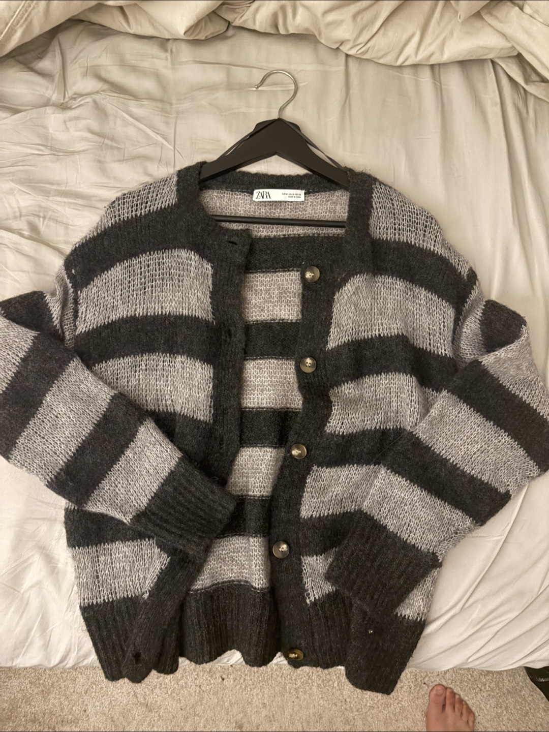Zara Striped Knit Cardigan - Size M