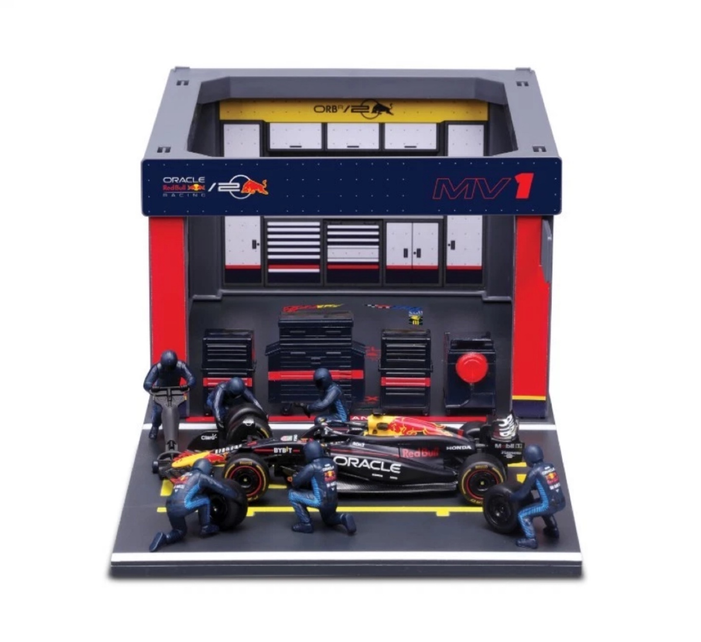 Bburago 1:43 Red Bull Racing F1 Pit Pass Diorama Set - photo 2