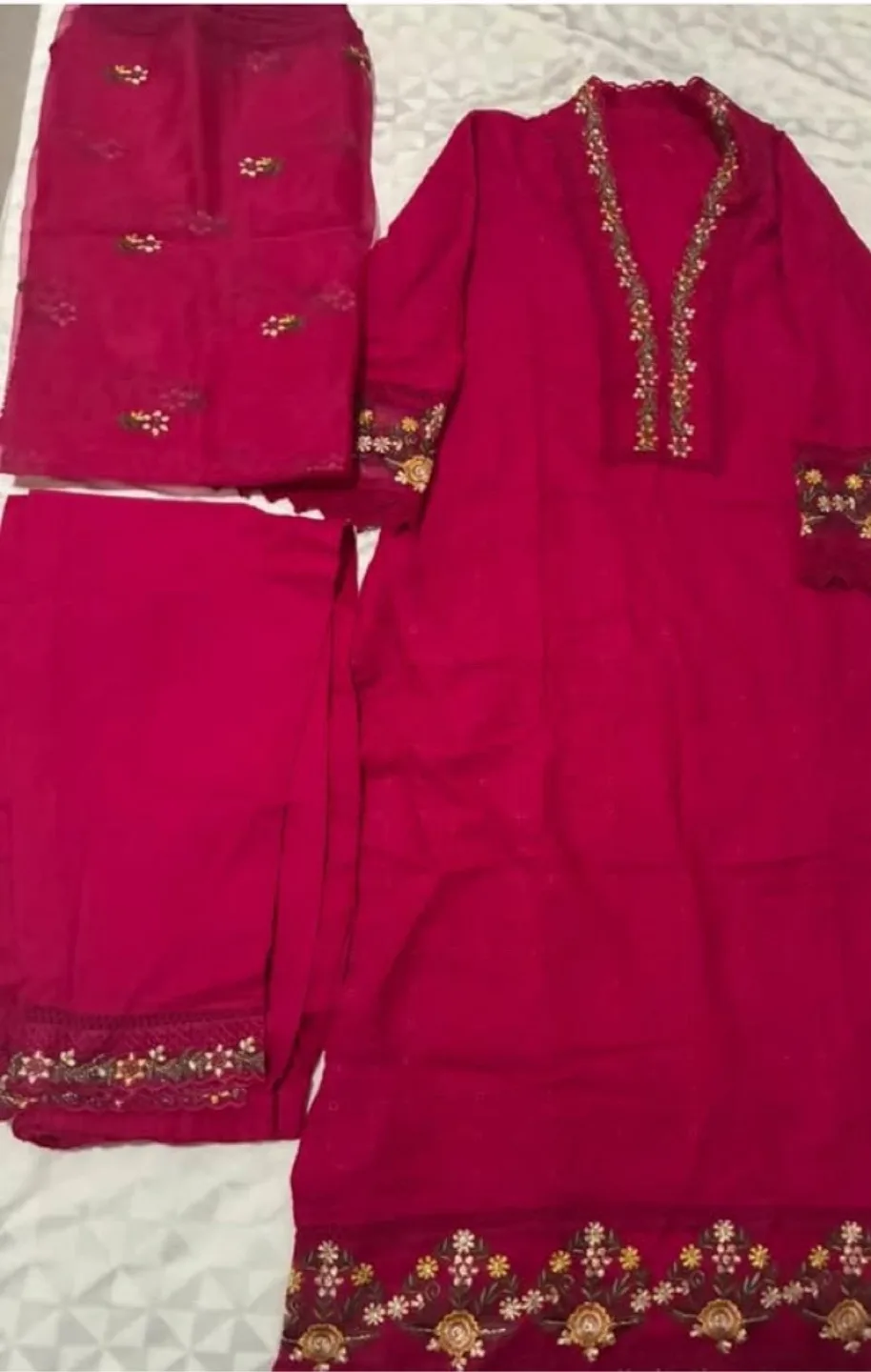Pink Embroidered Salwar Kameez Suit thumbnail