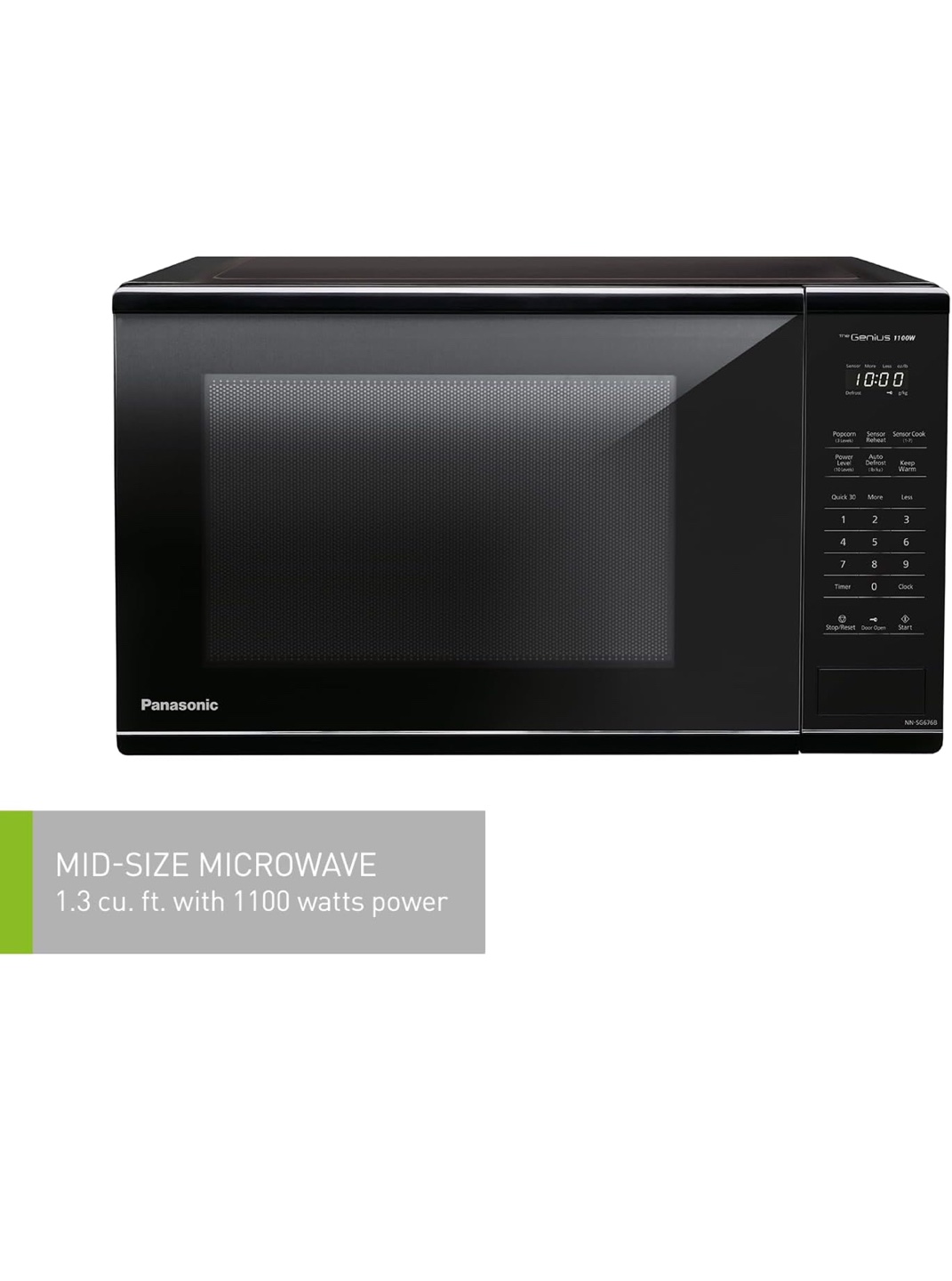 Panasonic Genius 1.3 cu ft Microwave - Black
