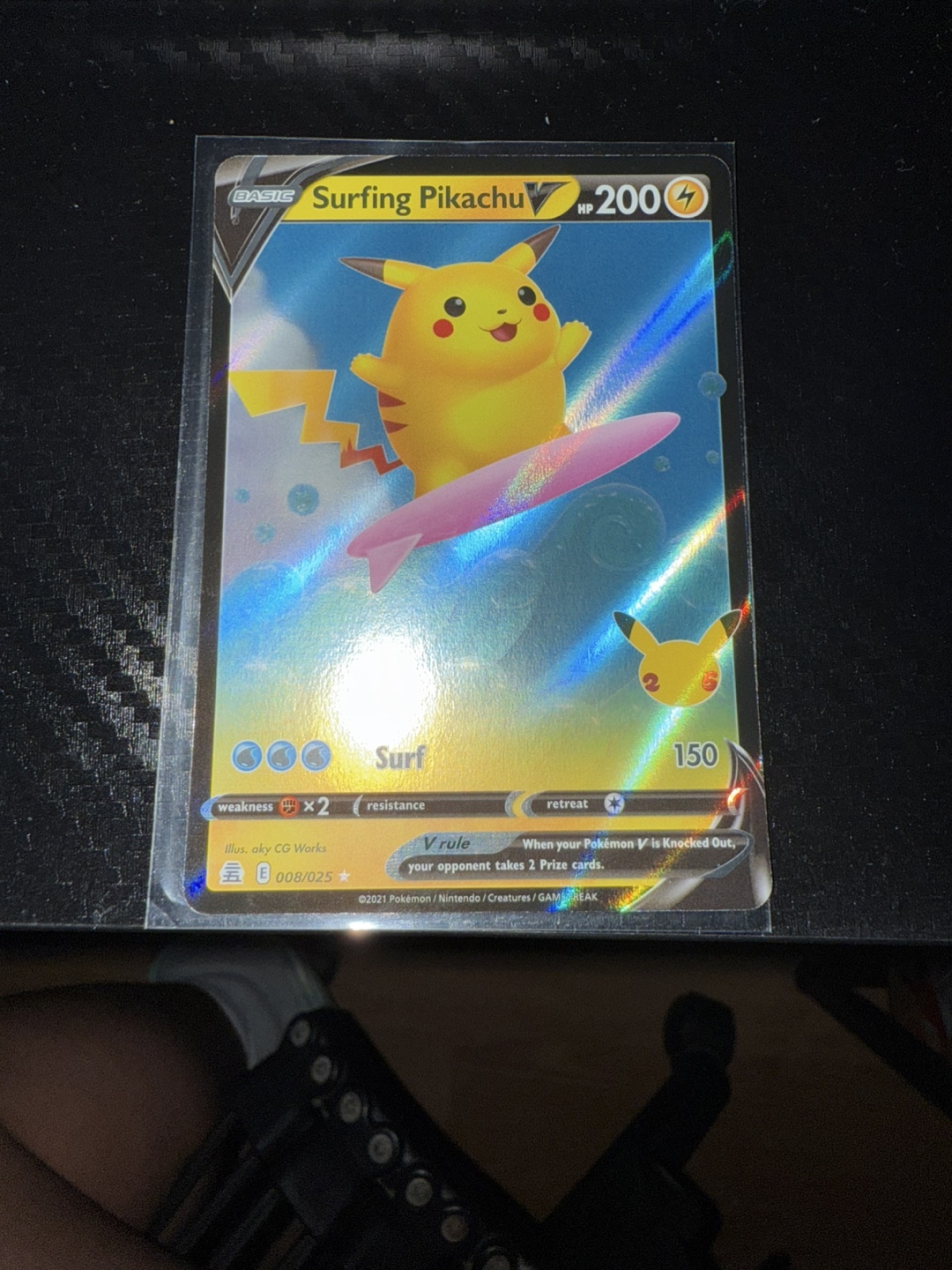 Surfing Pikachu V Pokemon Card