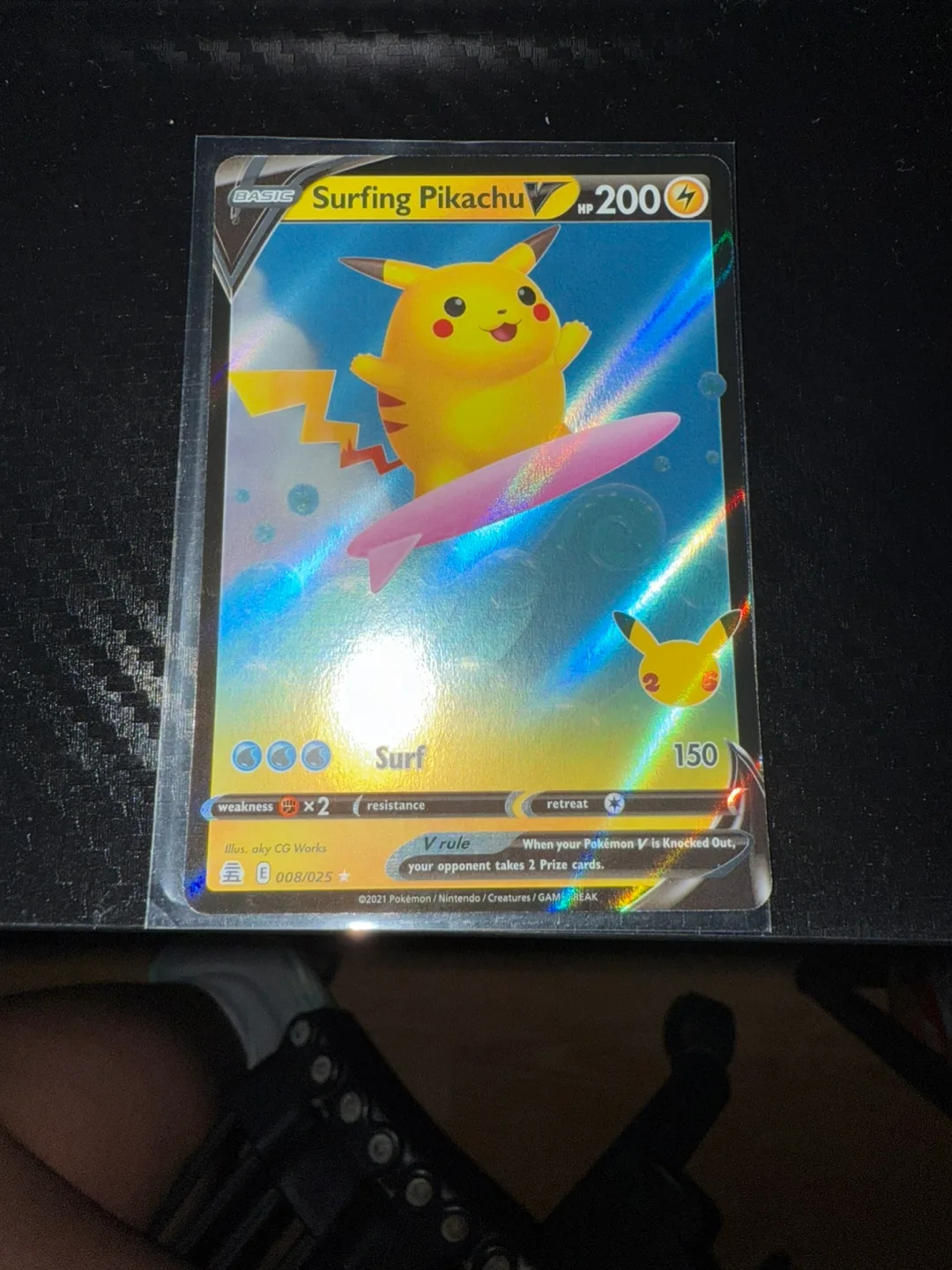 Surfing Pikachu V Pokemon Card thumbnail