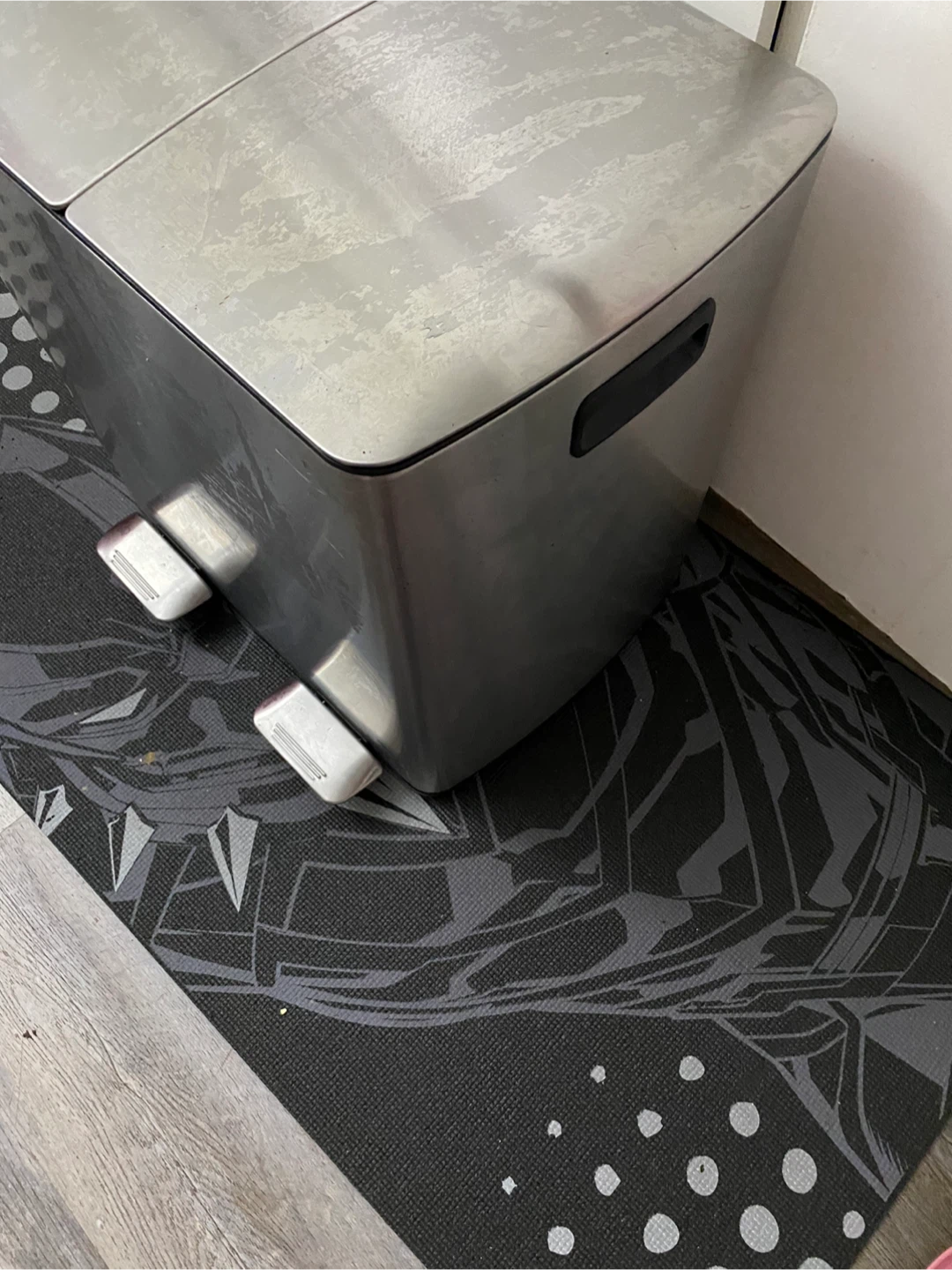 Stainless Steel Dual Compartment Trash Can - photo 2