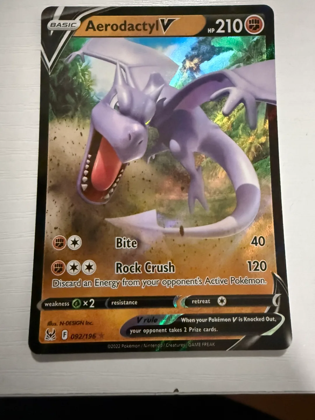 Pokemon Aerodactyl V & Kleavor V Card thumbnail