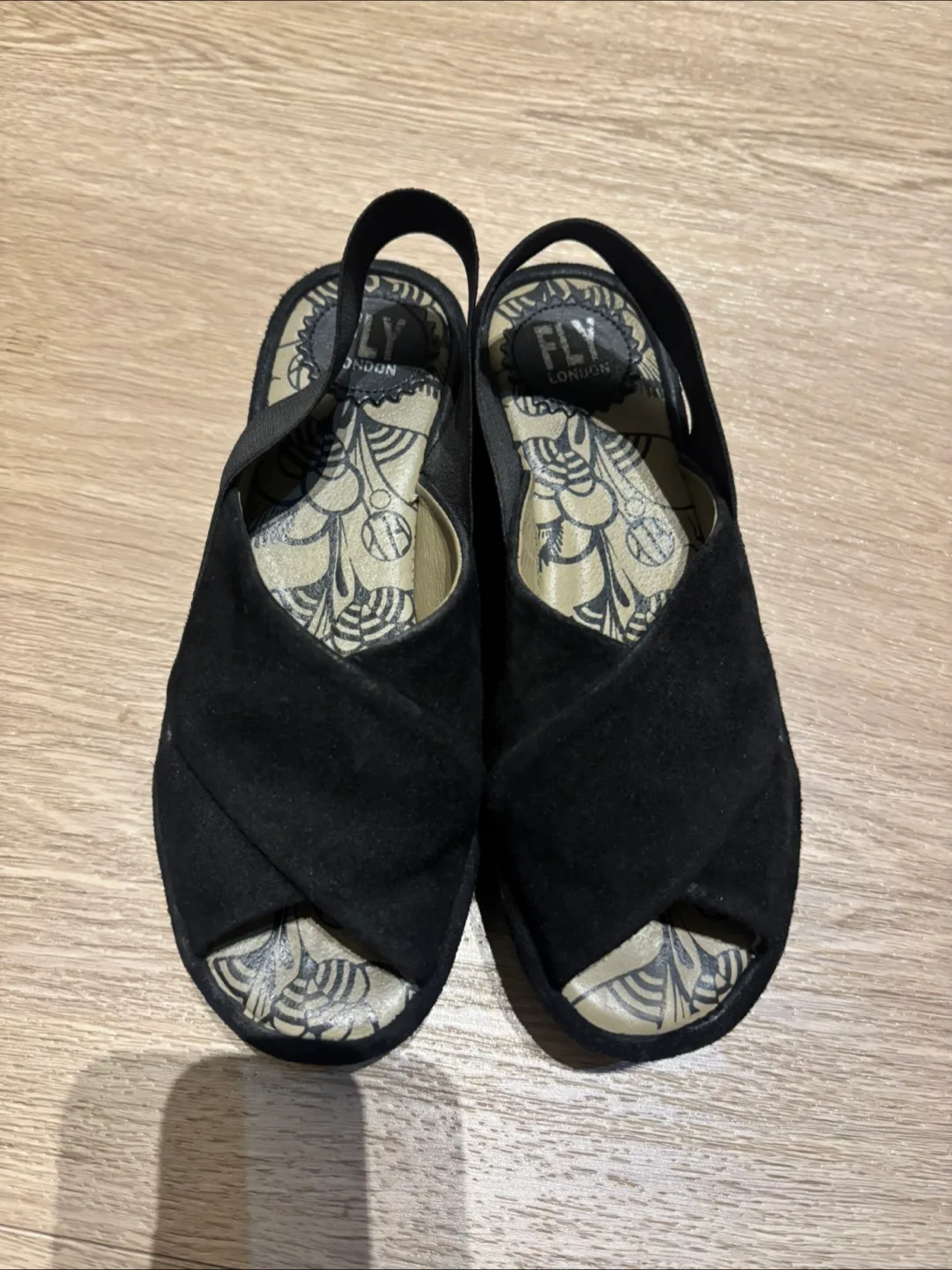 Fly London Black Slingback Sandals thumbnail
