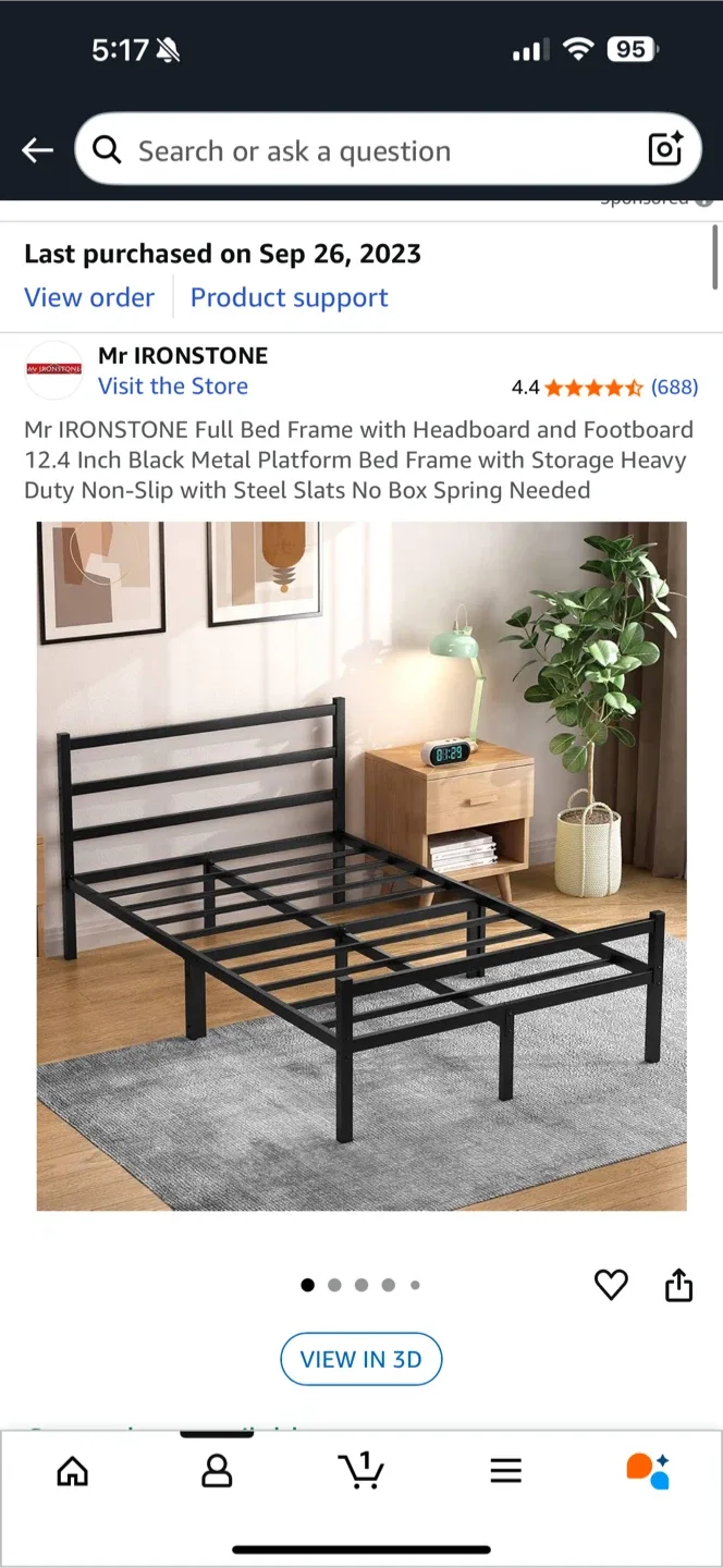 Mr IRONSTONE Full Bed Frame thumbnail