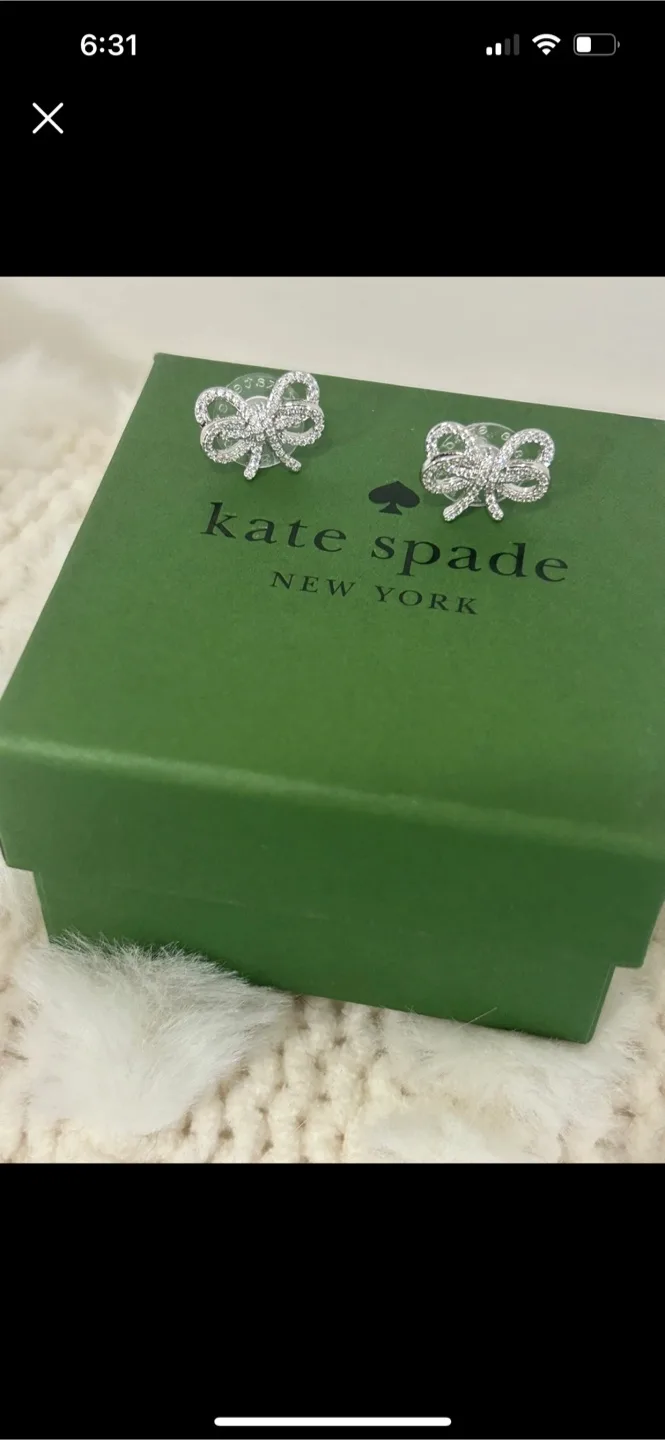 Kate Spade Bow Stud Earrings - New in Box! thumbnail
