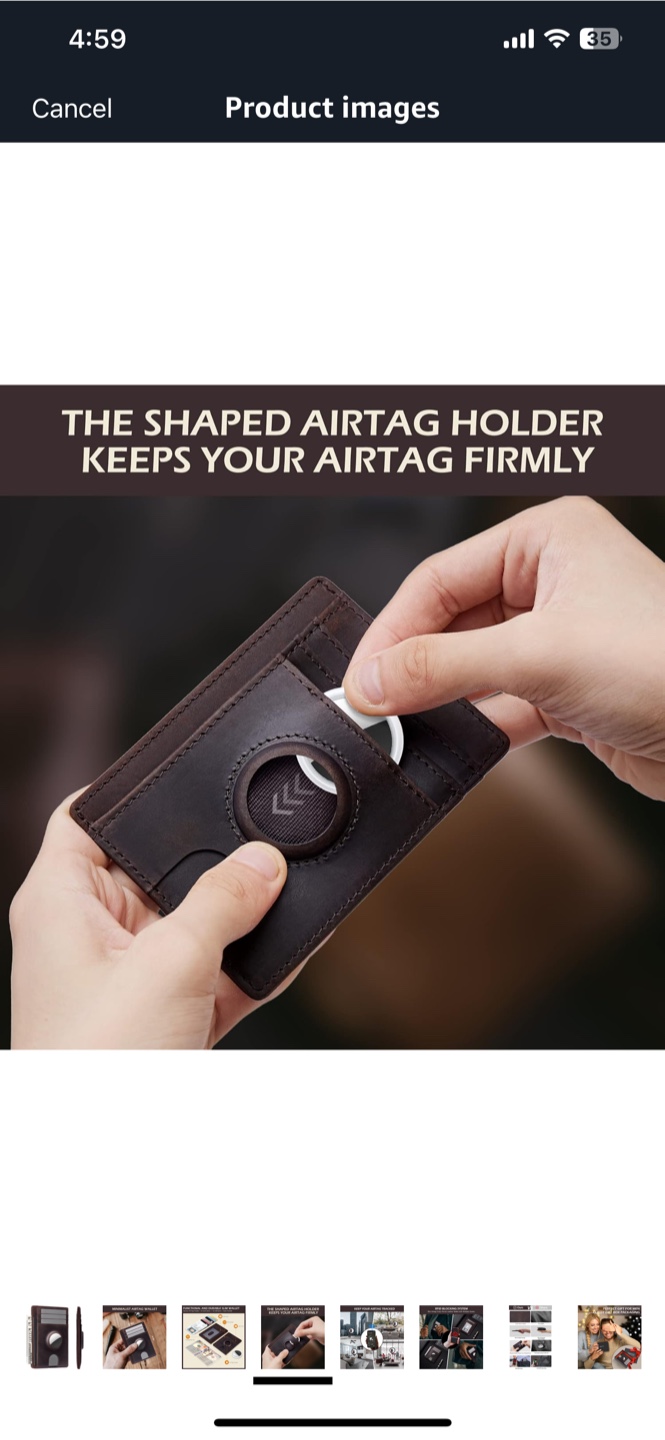 Typecase AirTag Wallet - Brown Leather
