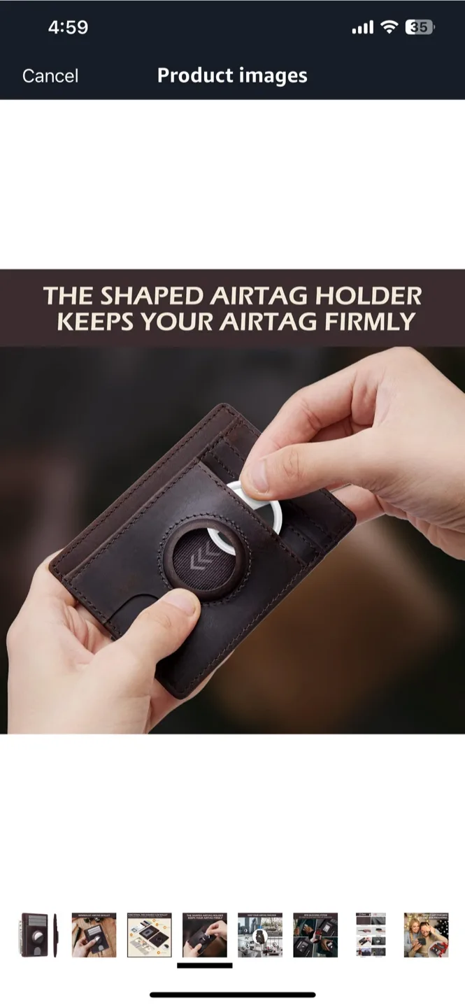 Typecase AirTag Wallet - Brown Leather thumbnail