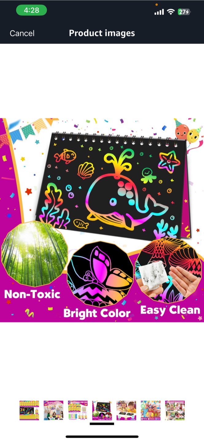 Rainbow Art Scratch Paper Notebook - 24 Pack - photo 5