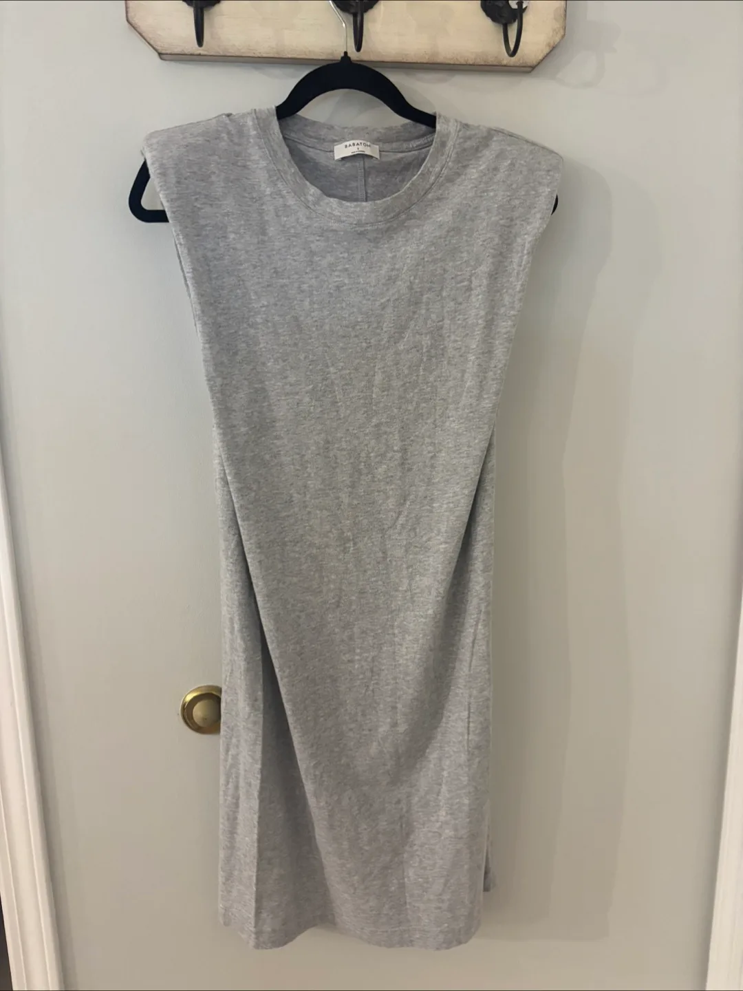 Babaton Grey T-Shirt Dress - Size S thumbnail