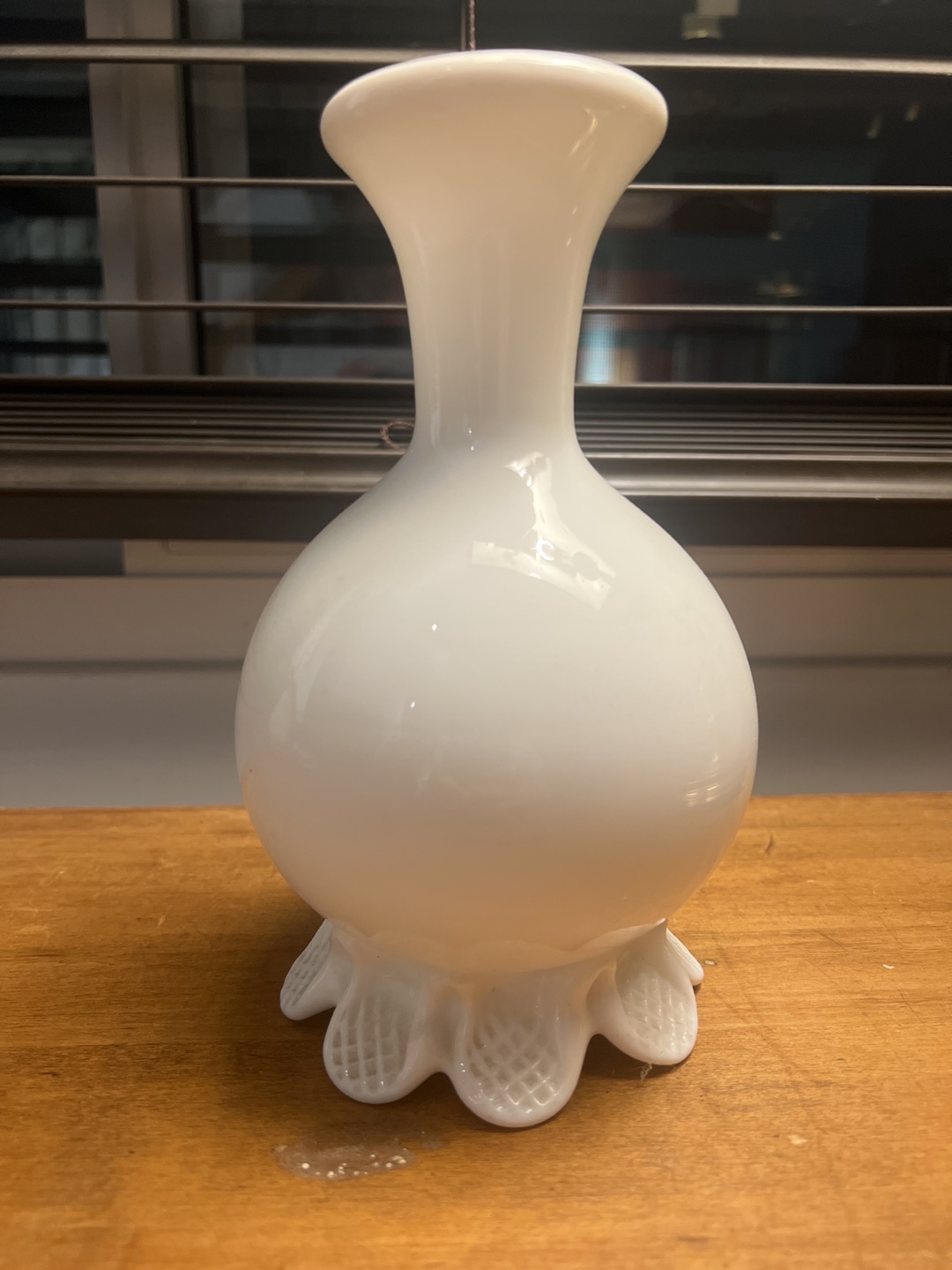 White Milk Glass Vase