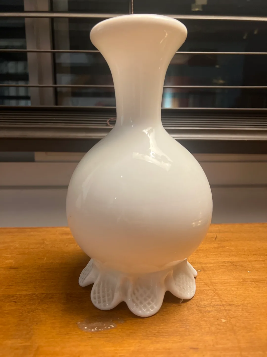 White Milk Glass Vase thumbnail