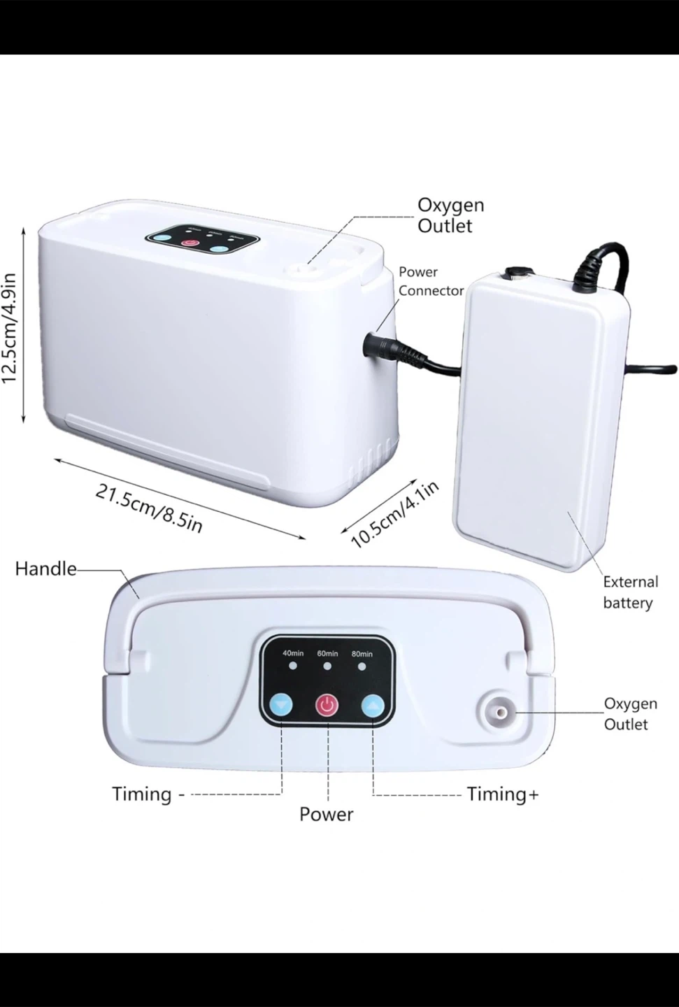 Portable 3L Oxygen Generator - photo 2