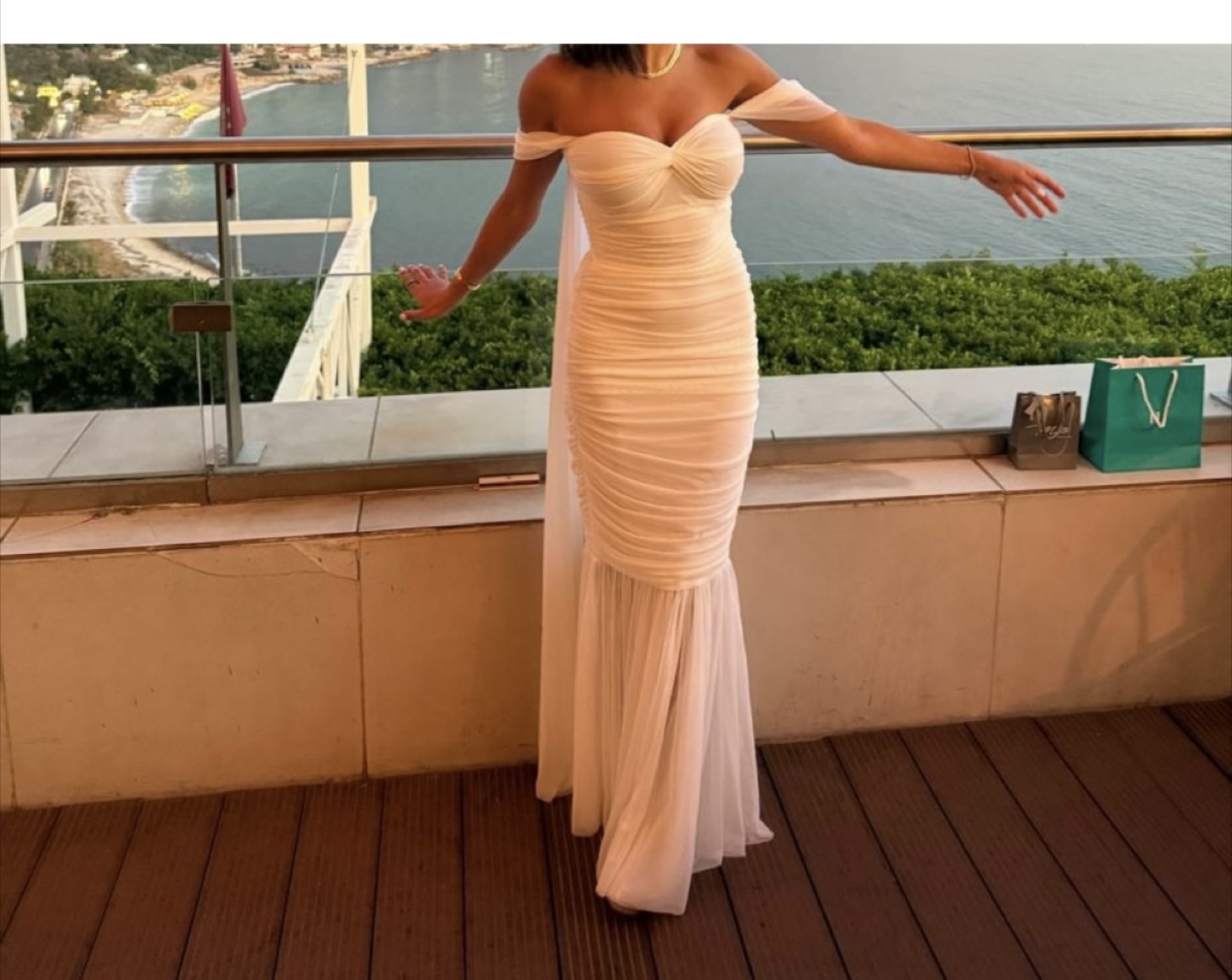 Norma Kamali Walter Fishtail Gown - Snow White - photo 4