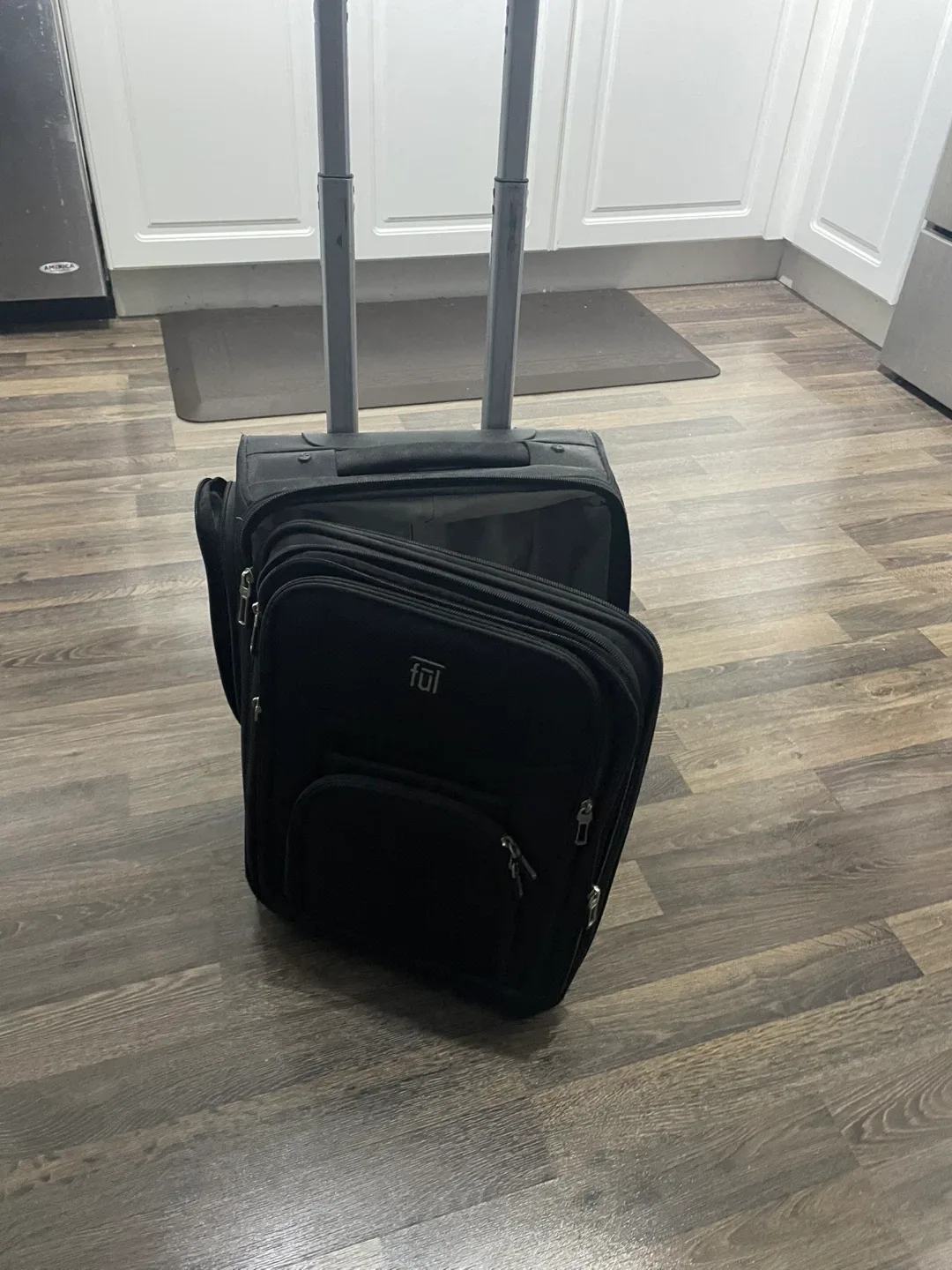 Rolling Carry-On Luggage - Black thumbnail