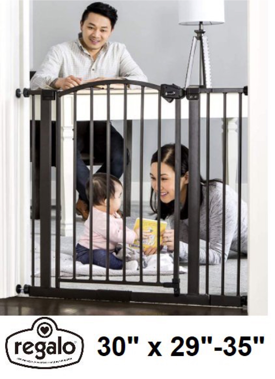 REGALO EASY STEP ARCHED DECOR SAFETY GATE