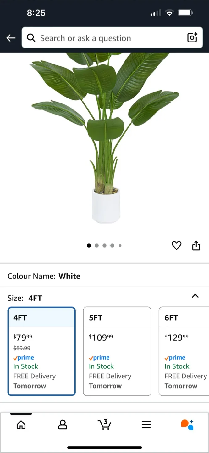 Fsohoi 4ft Artificial Bird of Paradise Plant, New in Box image indicator(7)