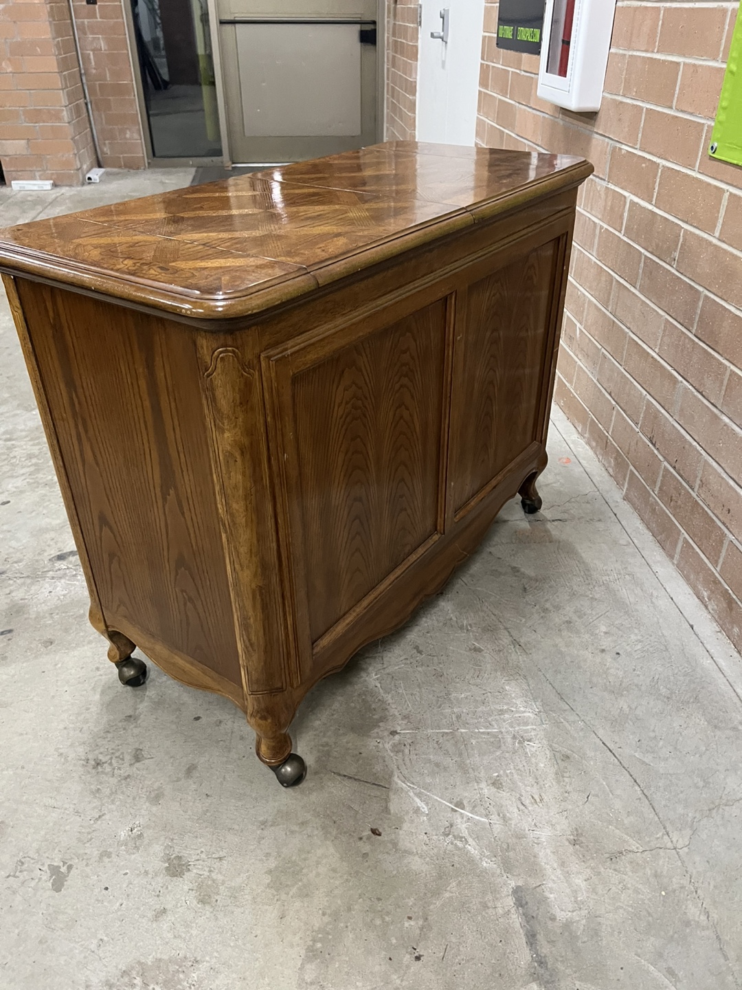 Cabinet with open Leaf Extensions, rolls on casters - photo 5